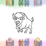 Collection of Cape Buffalo coloring pages showing realistic and cartoon African buffalo designs for kids