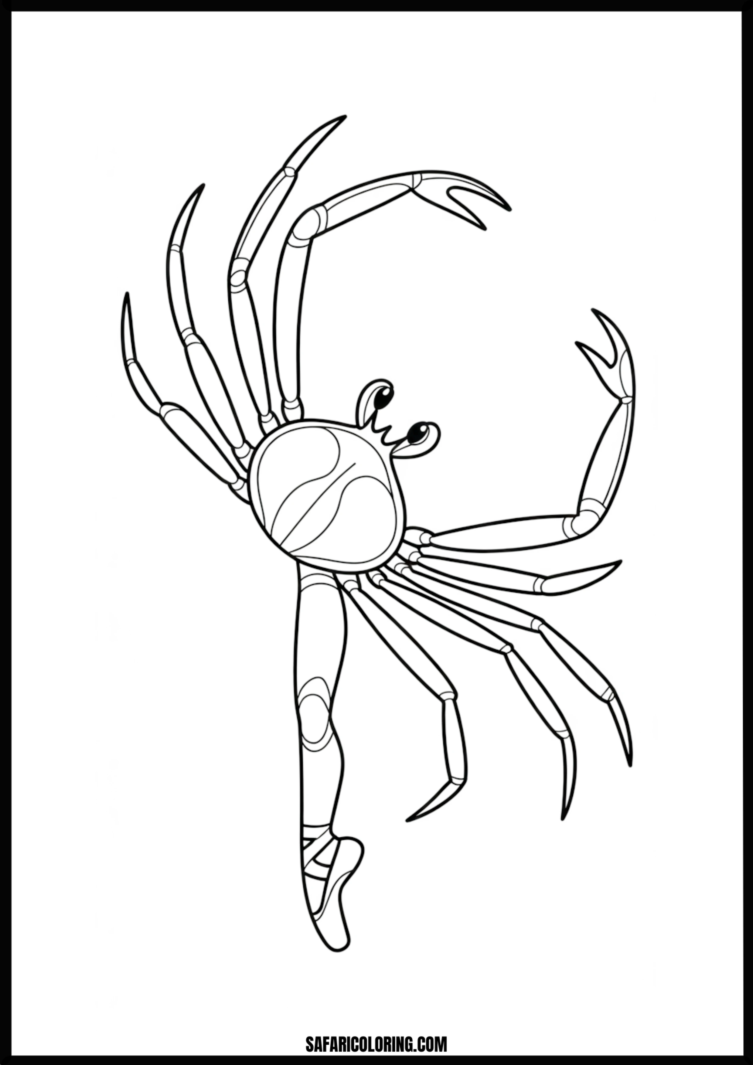 Elegant Crab Ballerina A crab dressed as a ballerina, dancing en pointe with a delicate pose.