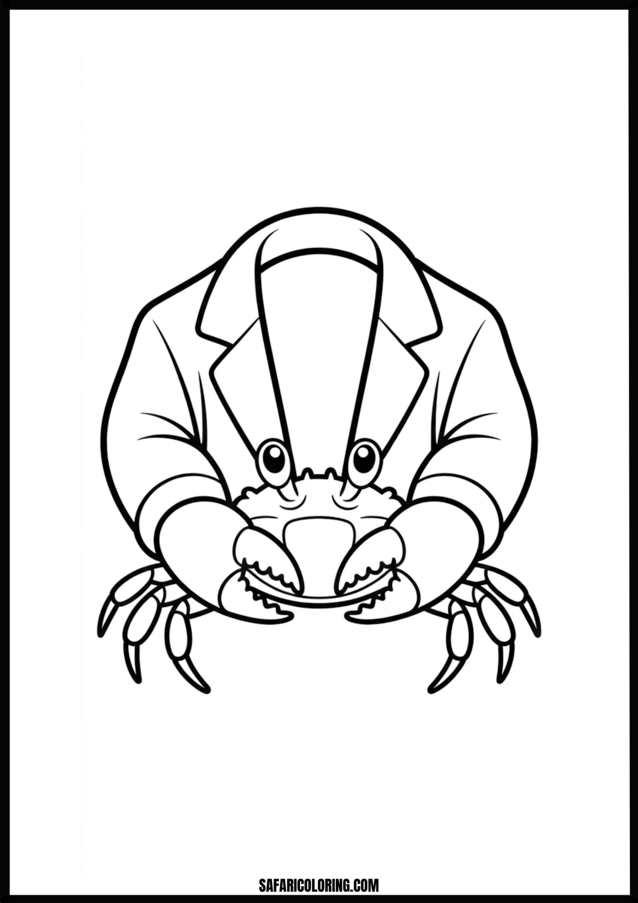 Gentleman Crab Fashion A sophisticated crab wearing a blazer jacket and possibly a bow tie.
