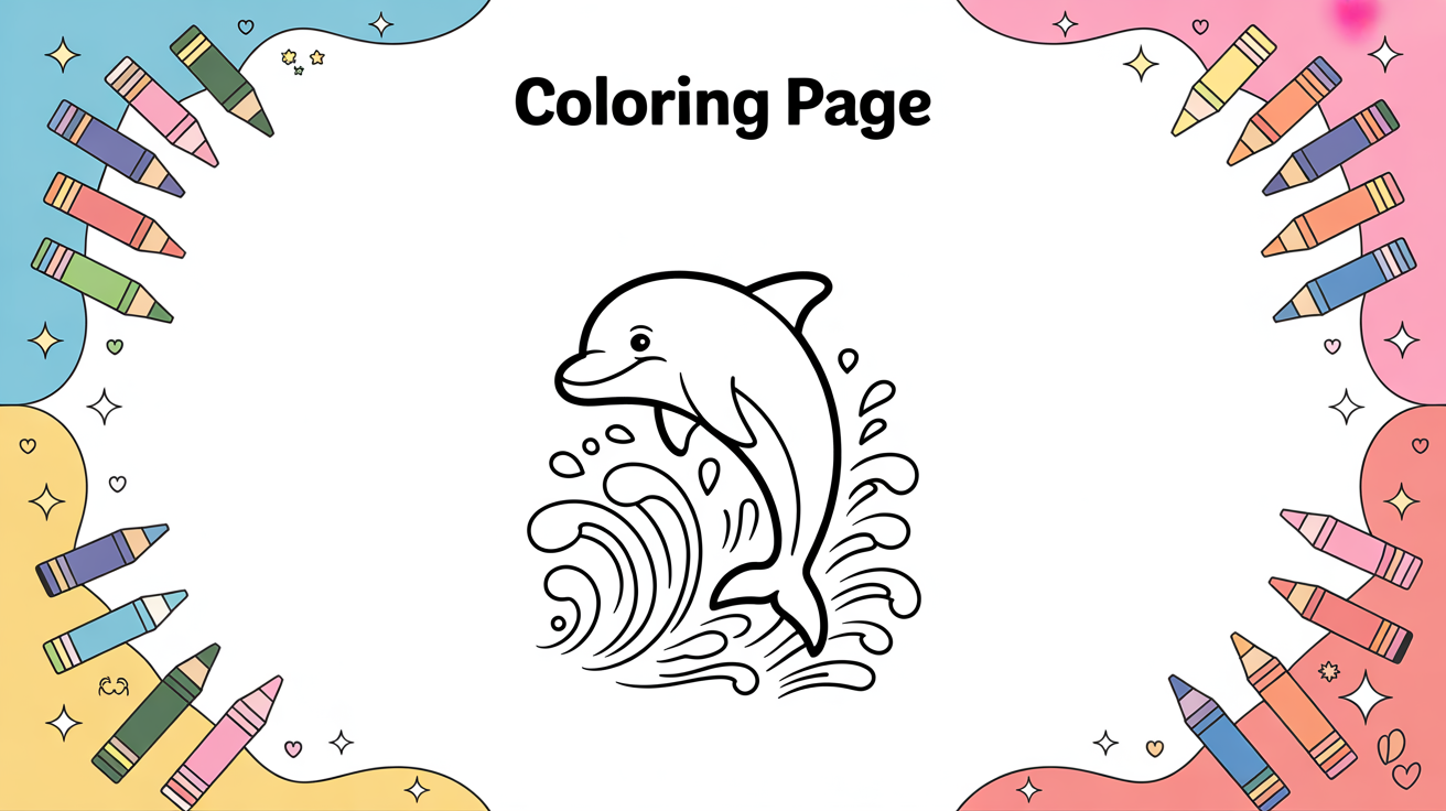 free Dolphin Coloring Pages