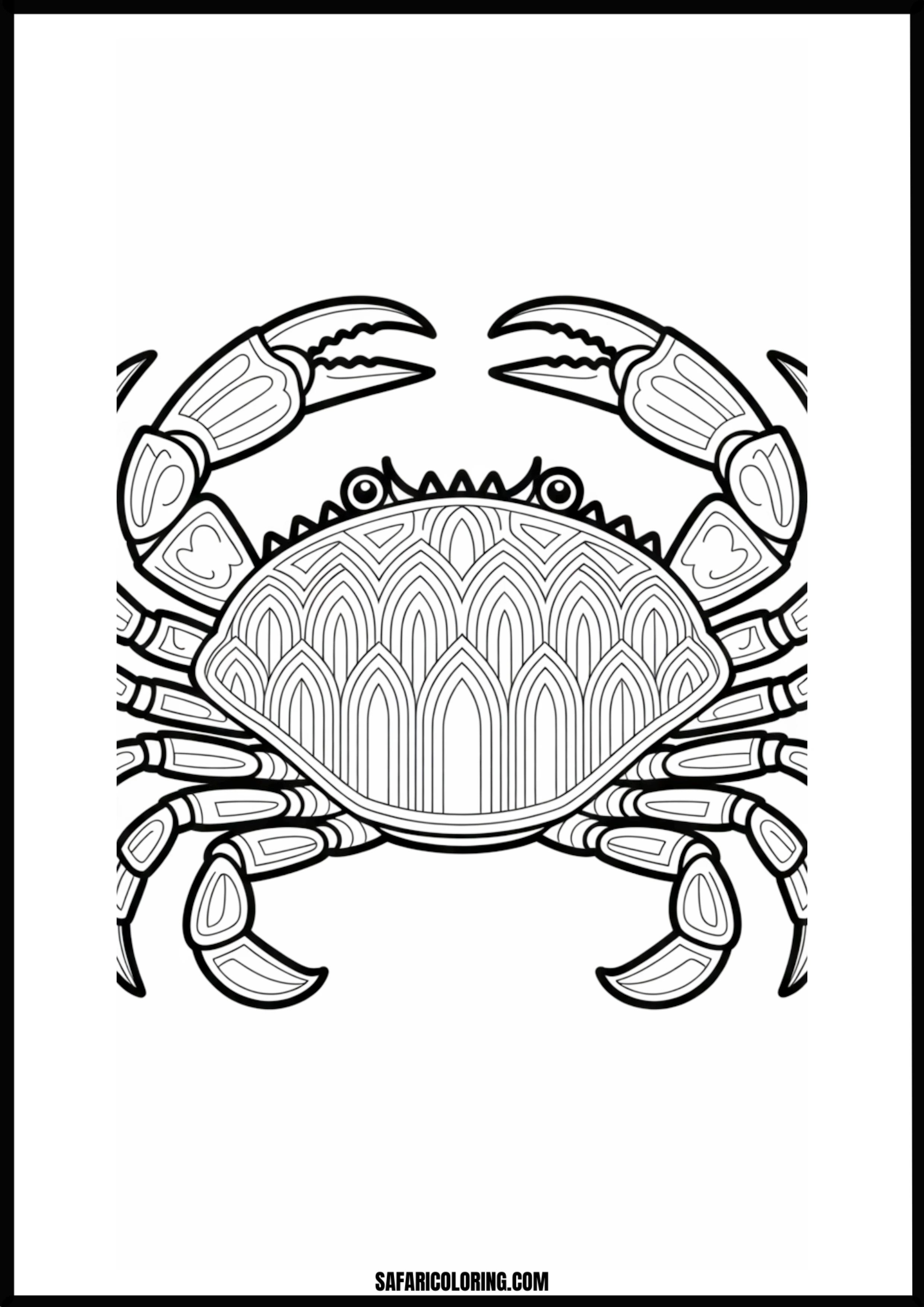 Masterpiece Crab Art A highly intricate and detailed drawing of a crab with complex patterns.