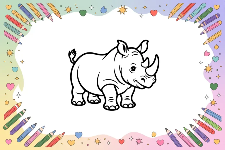 Rhino Coloring Pages