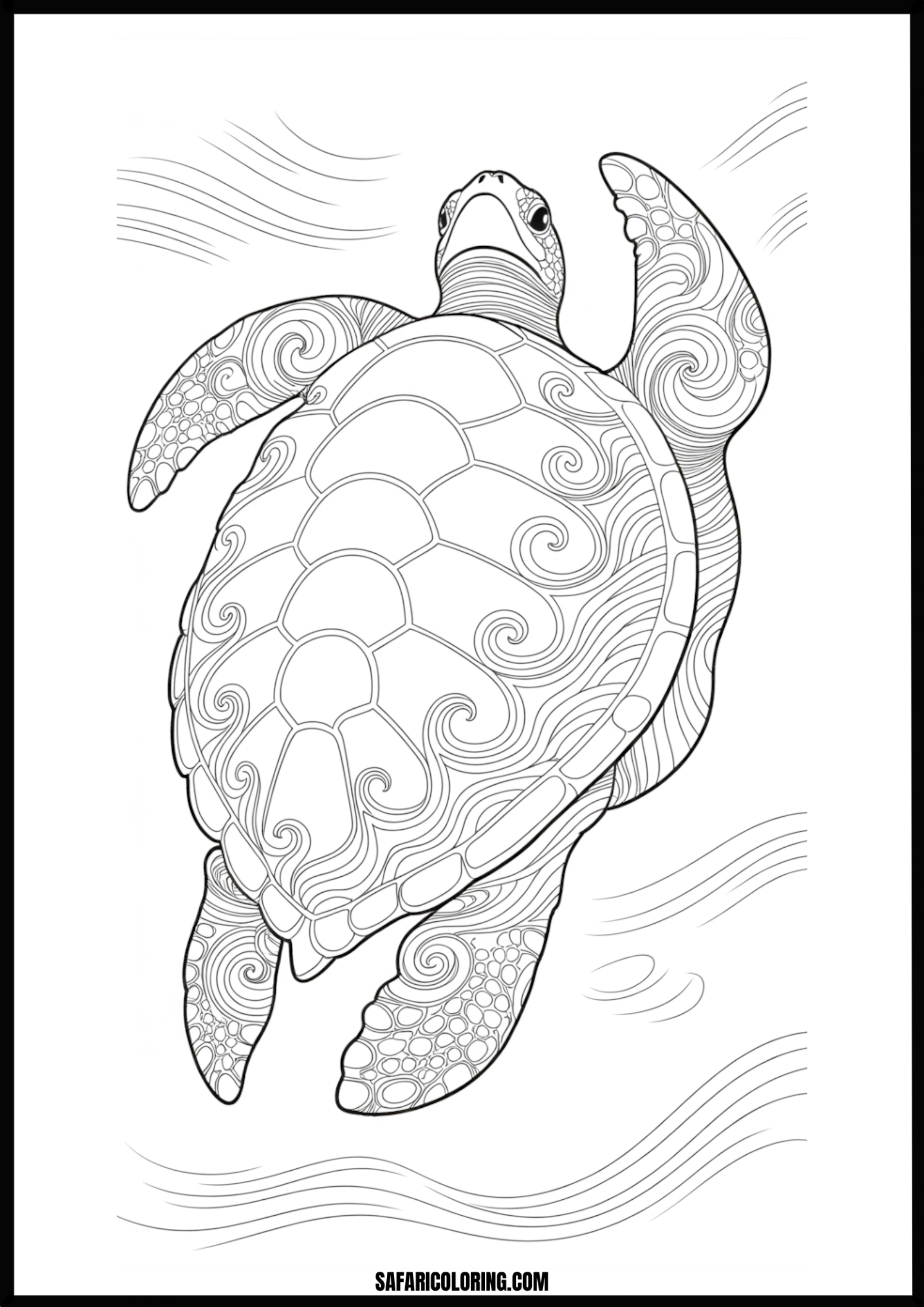 Zen Sea Turtle Mandala Sea turtle mandala pattern