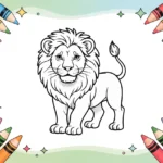 realistic lion coloring pages