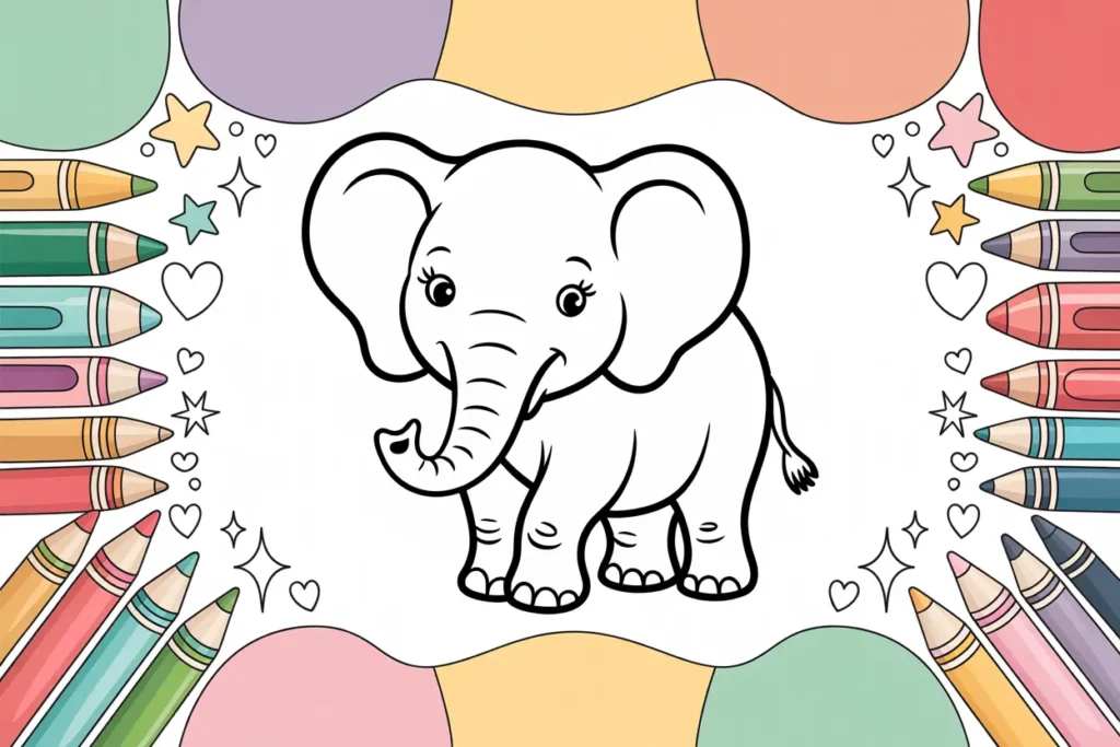 Free Printable Elephant Coloring Pages for Kids