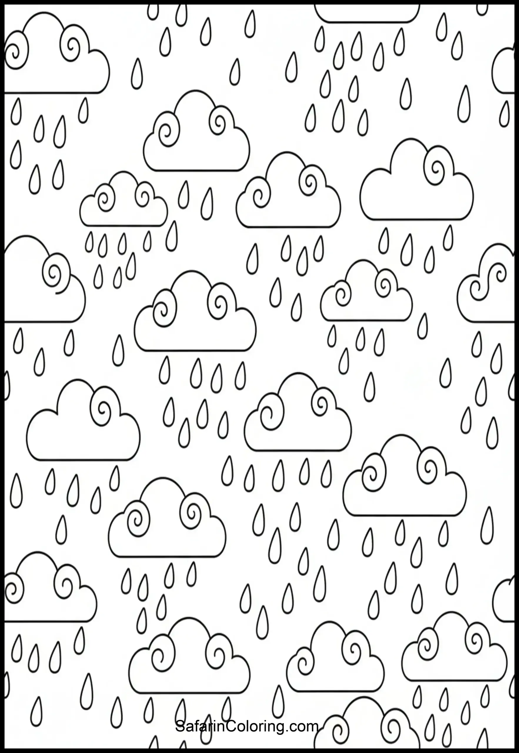 Abstract Clouds Raindrops Scaled