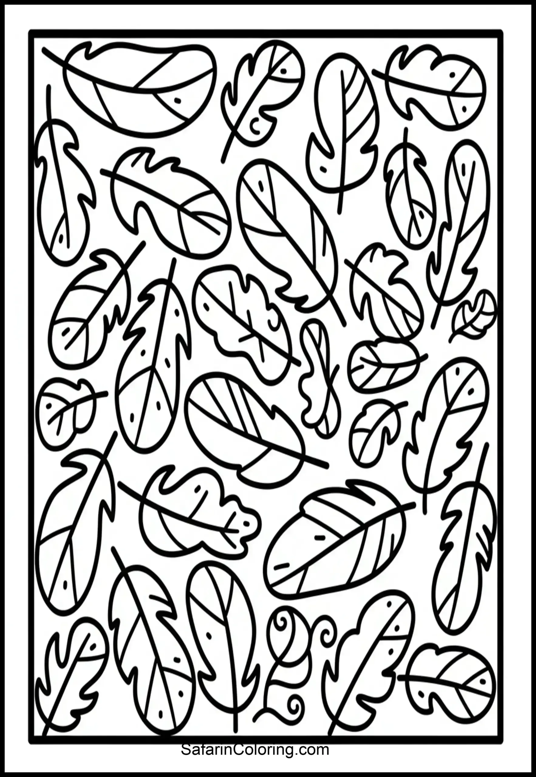 Abstract Feathers Pattern Scaled