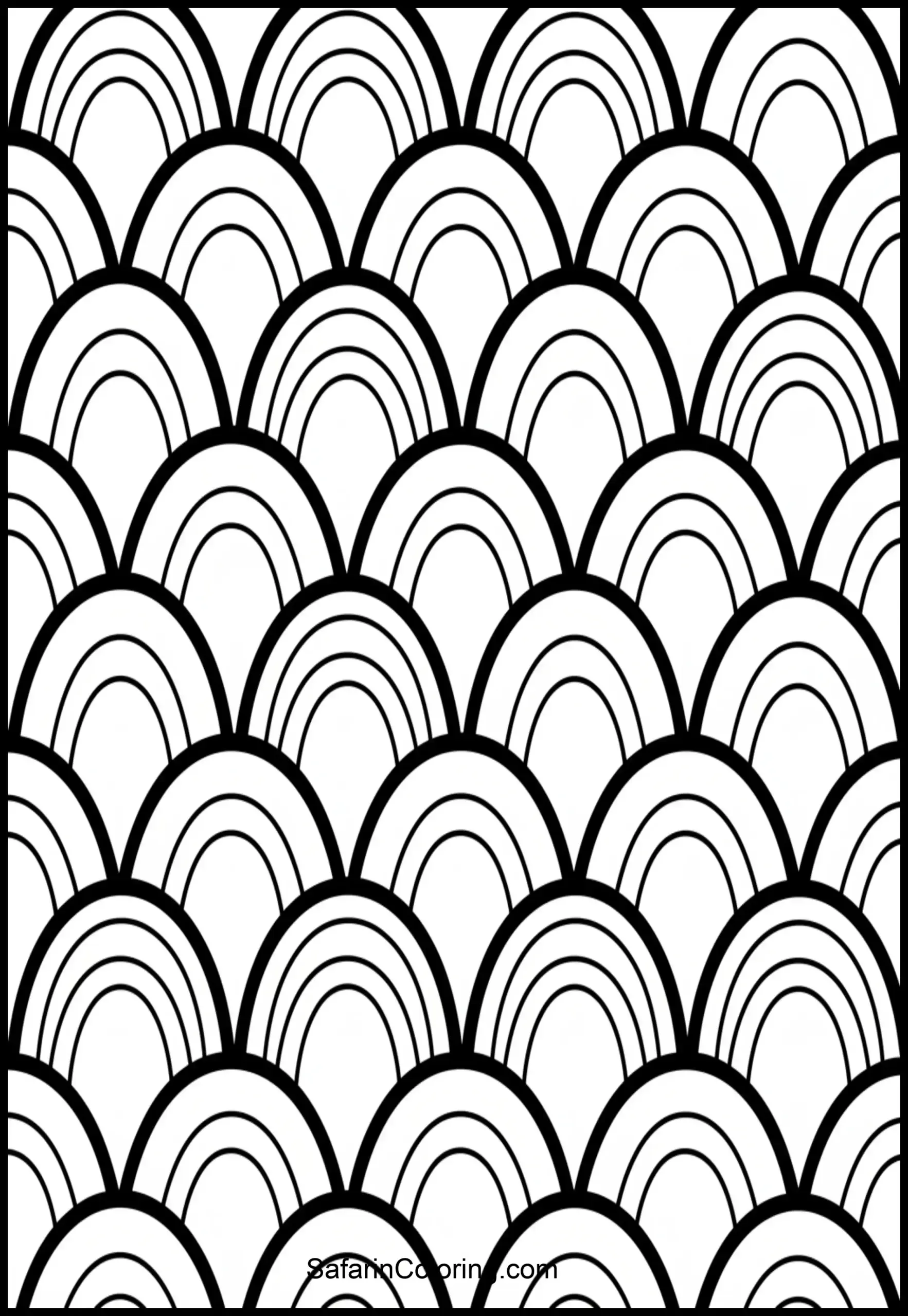 Abstract Fish Scales Pattern Scaled