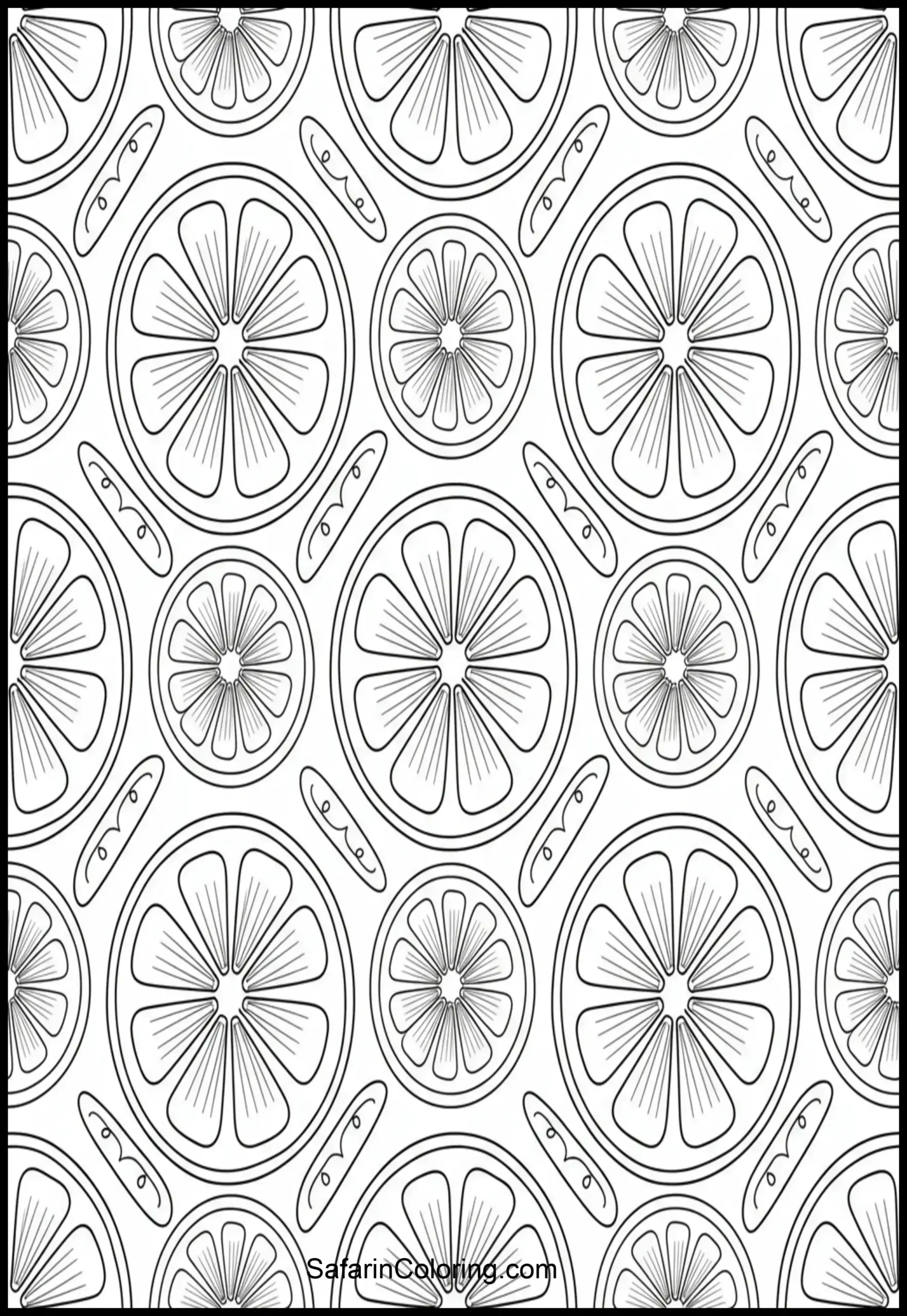 Abstract Fruit Slices Pattern Scaled