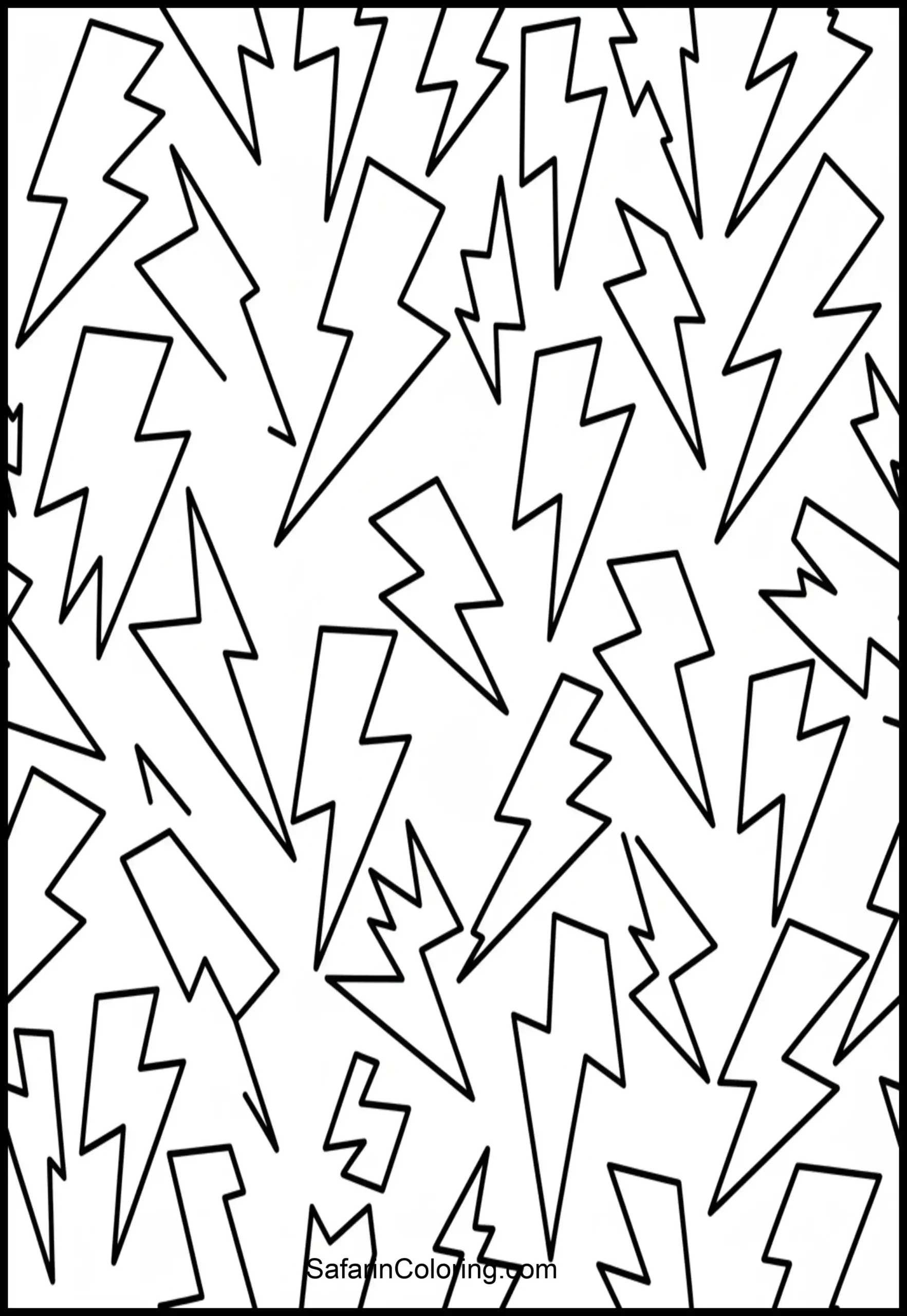 Abstract Lightning Bolts Scaled