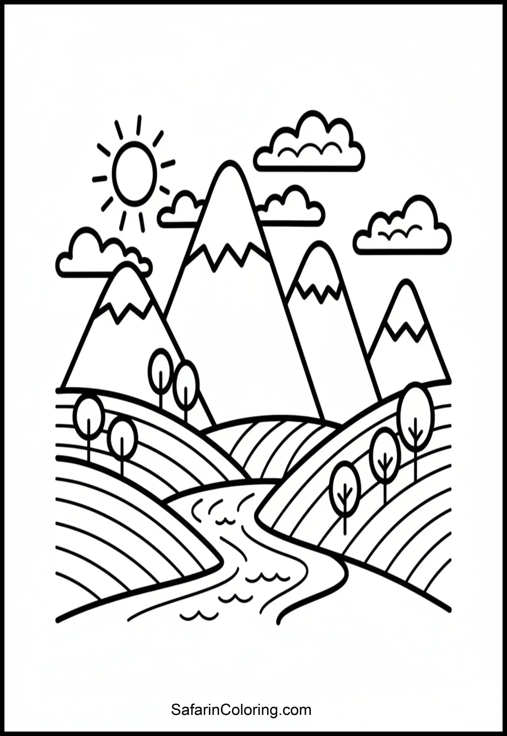 Abstract Mountains Hills Scaled