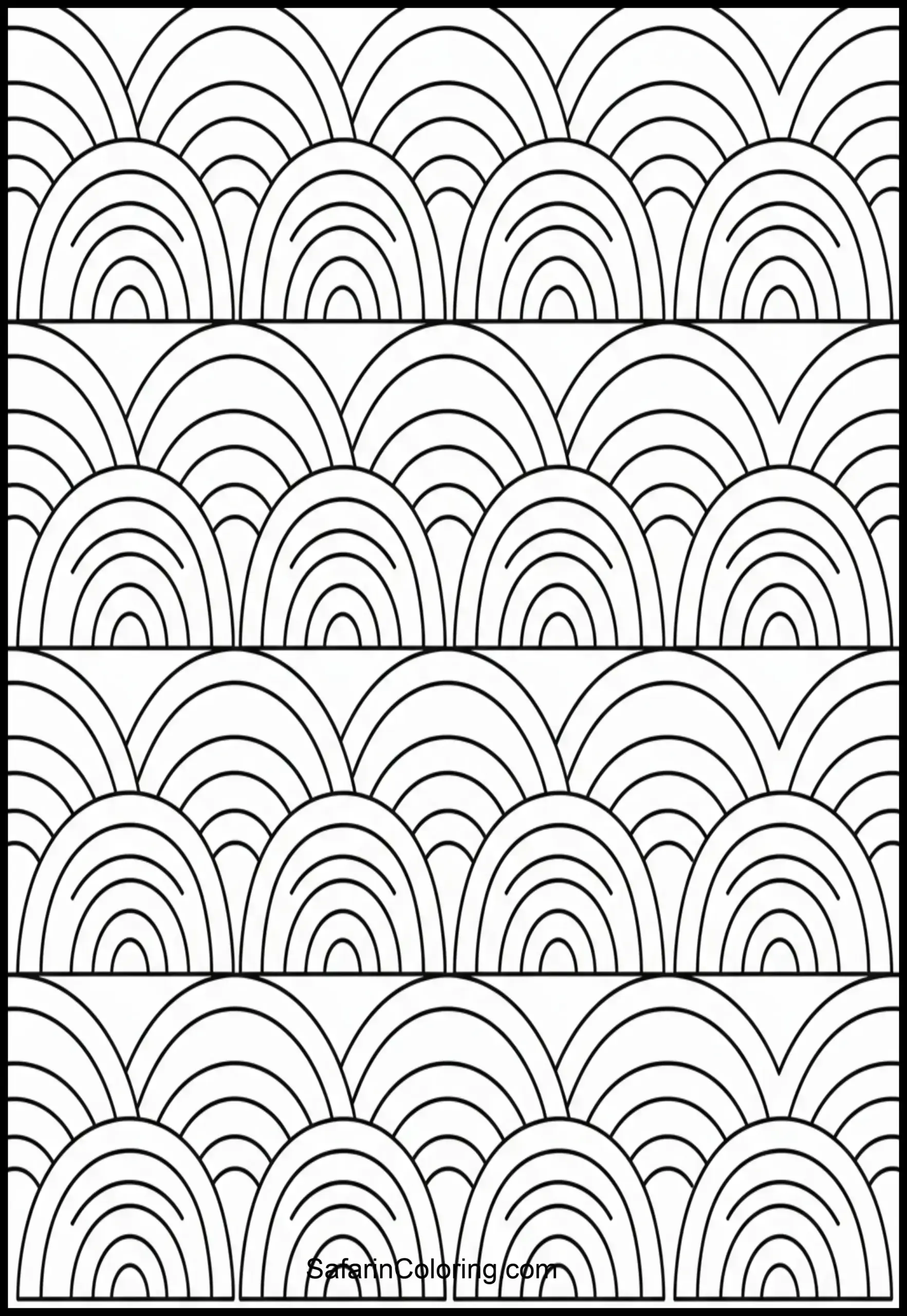 Abstract Rainbow Arches Scaled