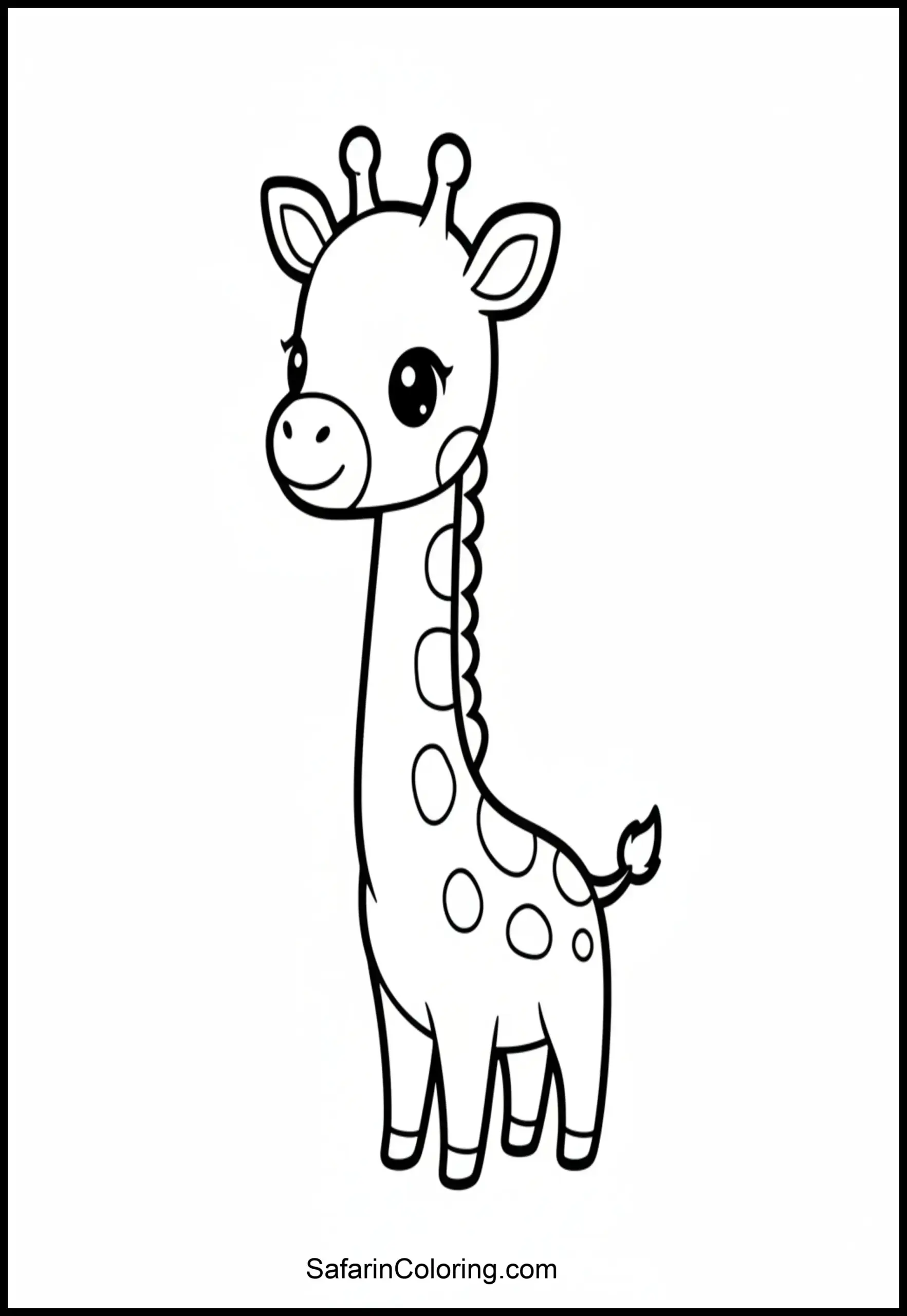 Adorable Baby Giraffe Scaled