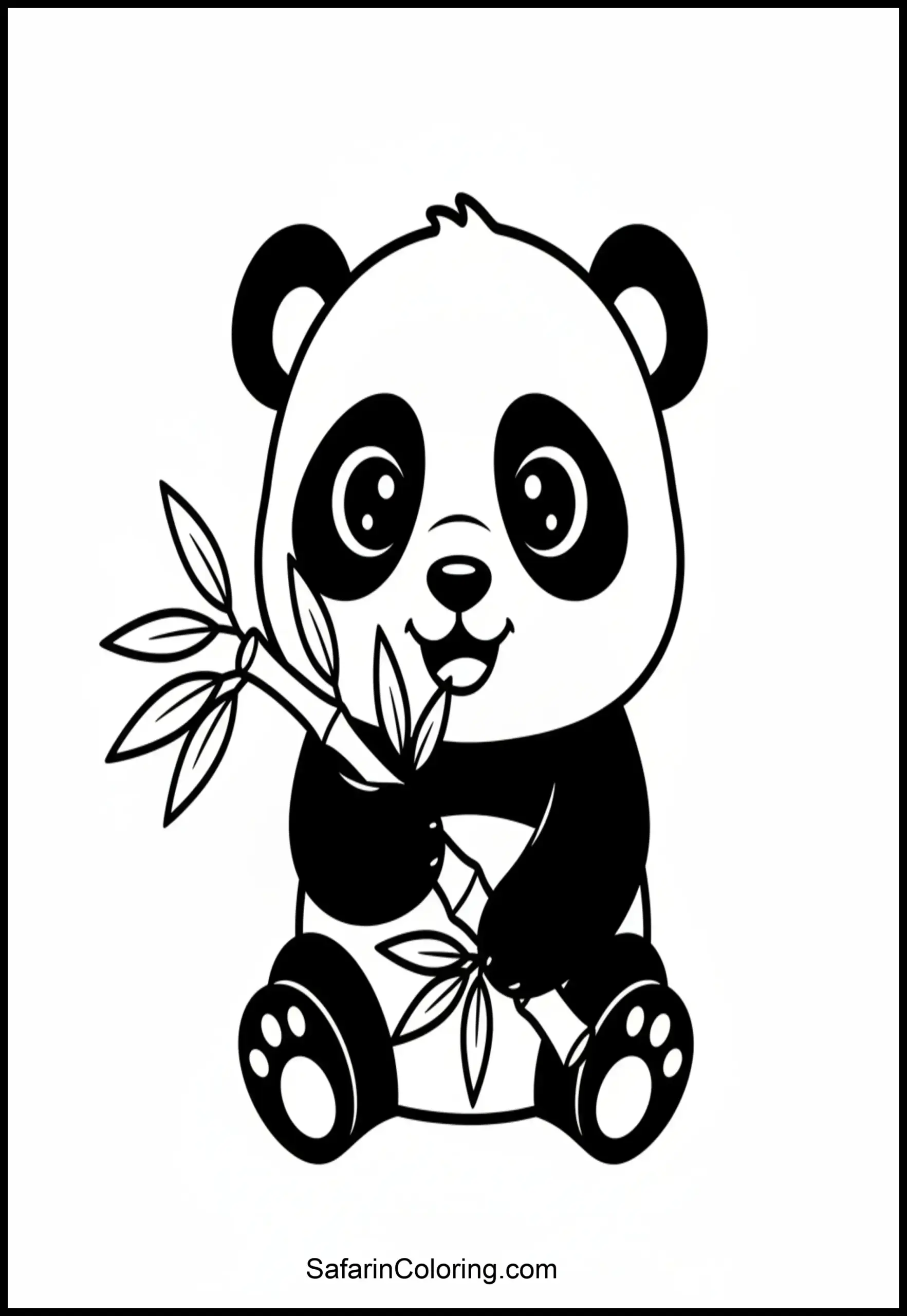 Adorable Baby Panda Bamboo Scaled