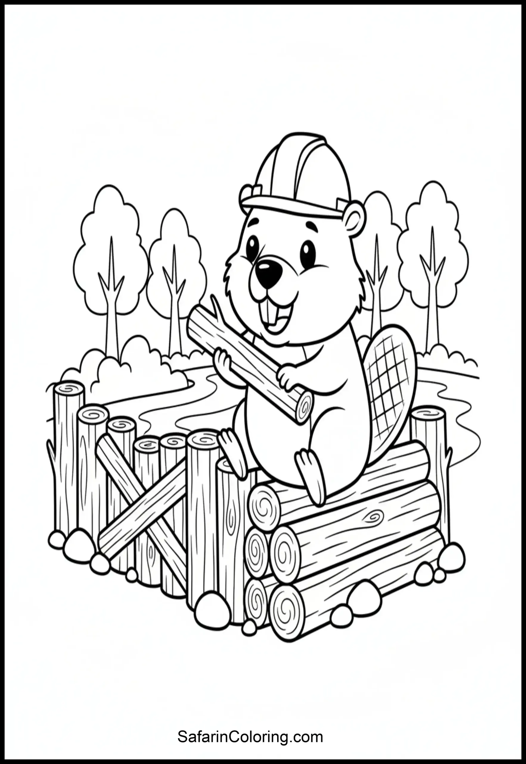 Adorable Beaver Dam Scaled