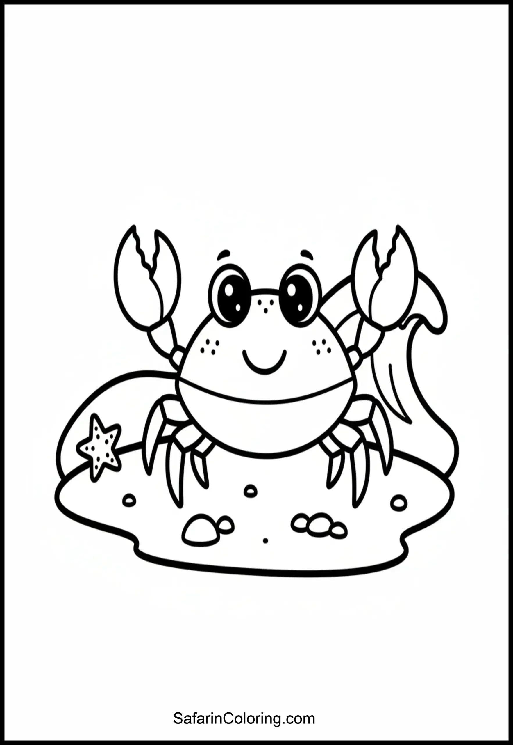 Adorable Crab Beach Scaled