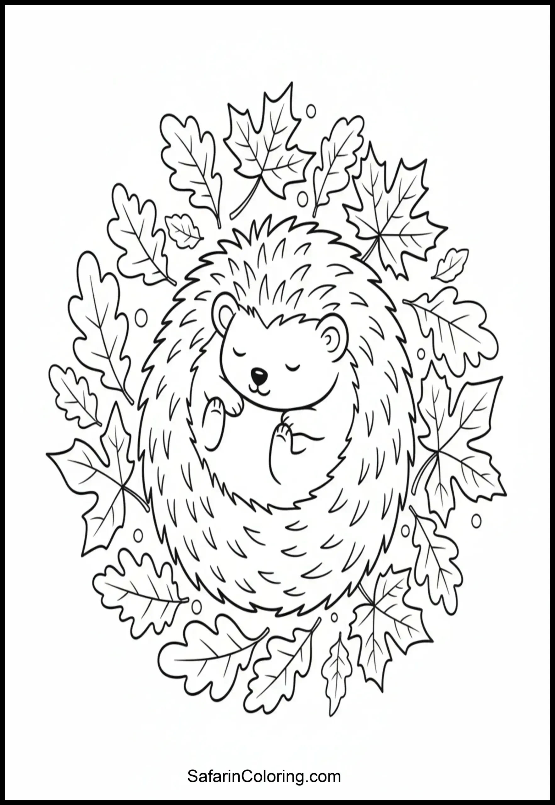 Adorable Hedgehog Autumn Scaled