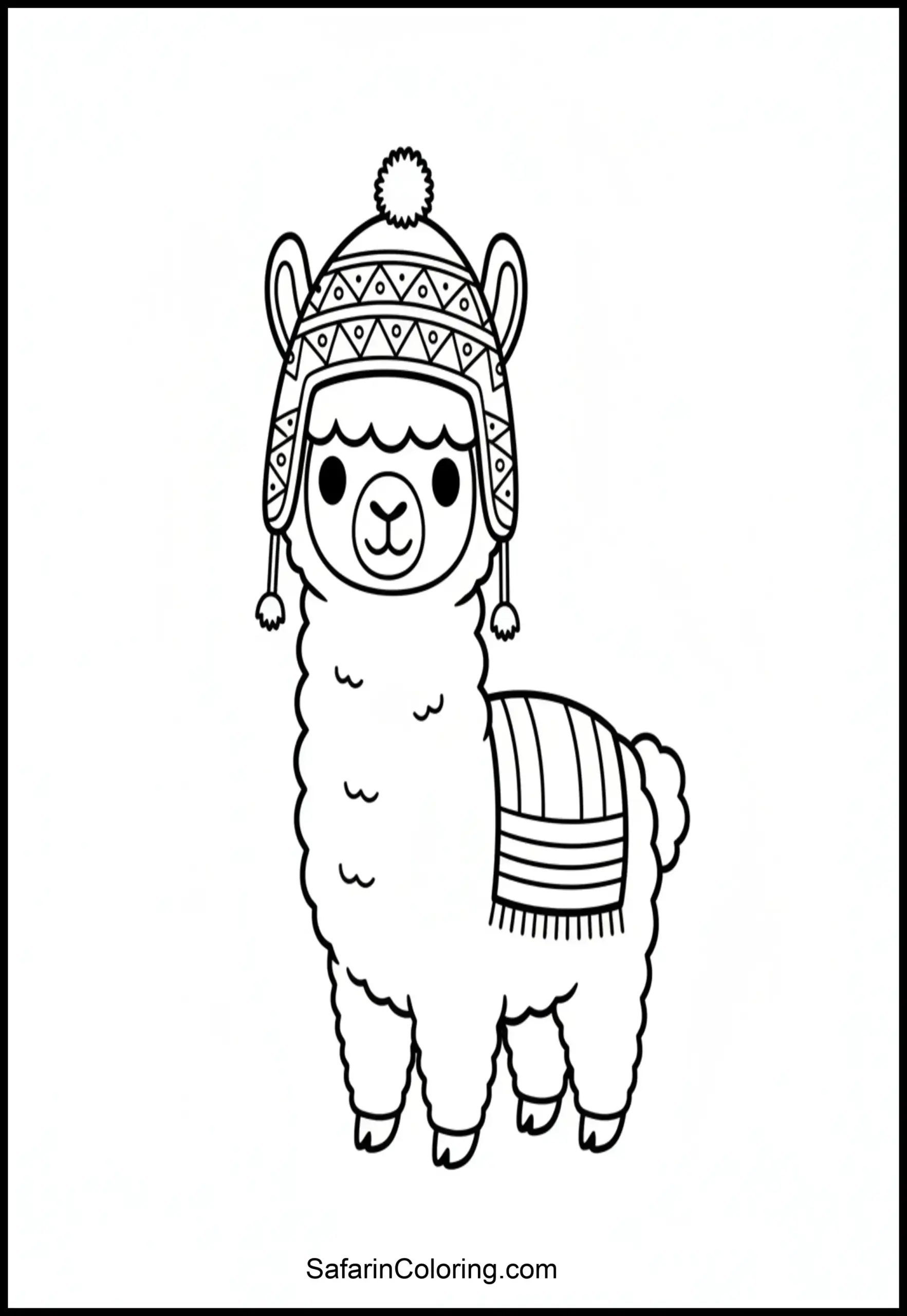 Adorable Llama Hat Scaled