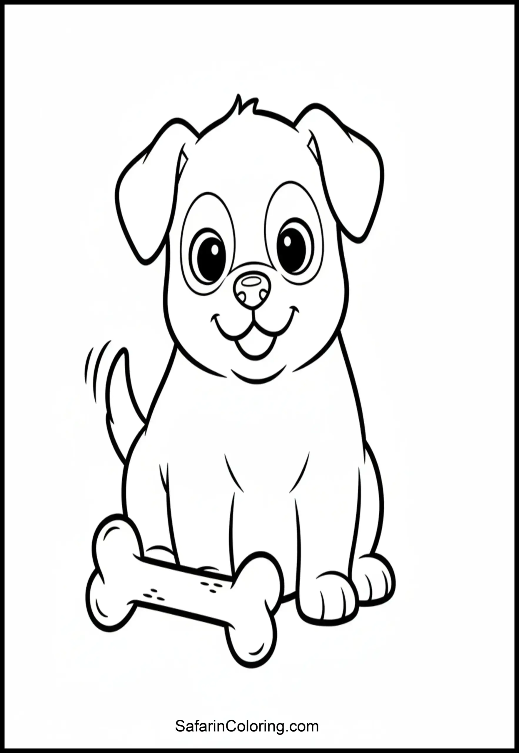 Adorable Puppy Bone Scaled