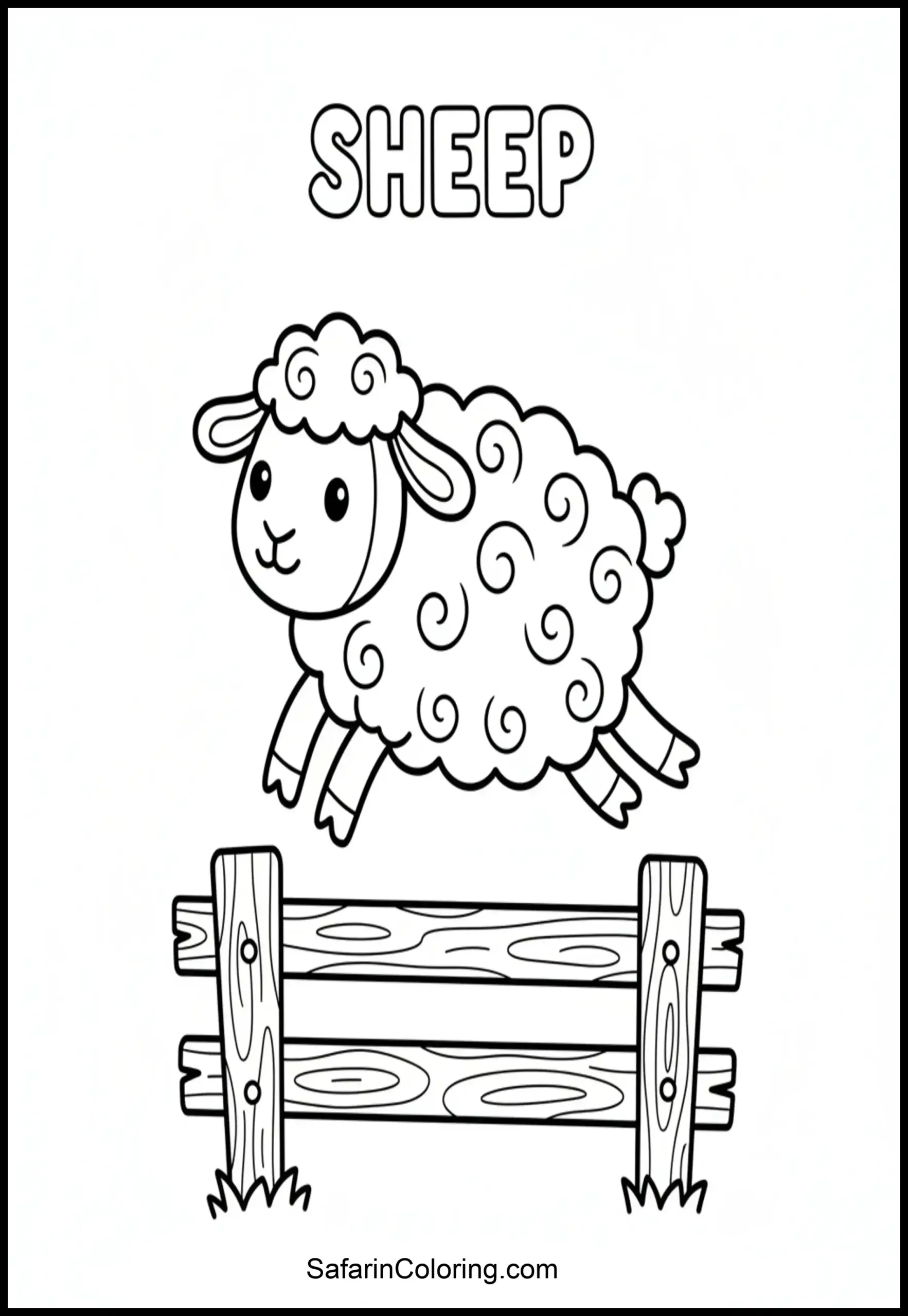 Adorable Sheep Jumping Scaled