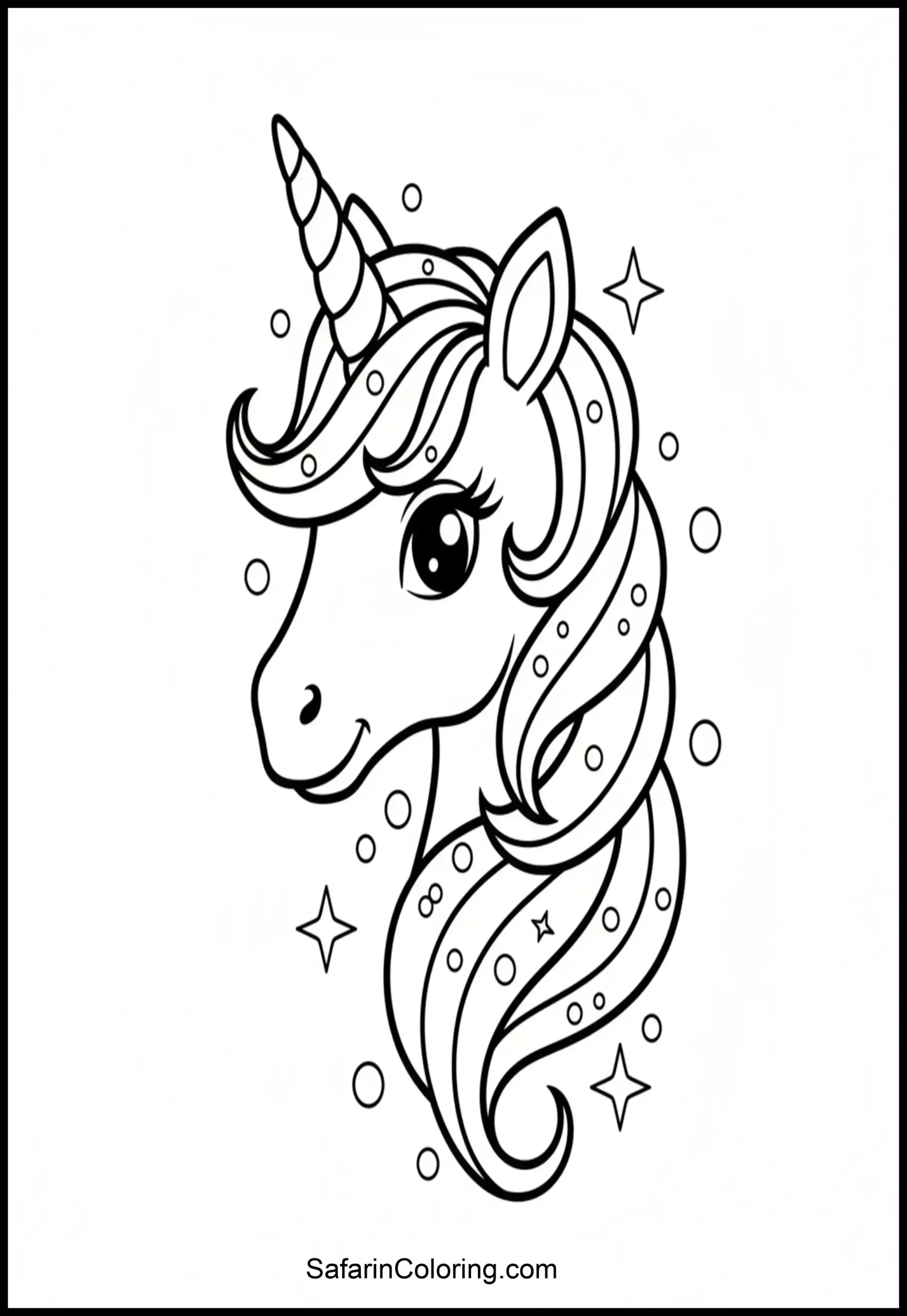 Adorable Unicorn Head Scaled