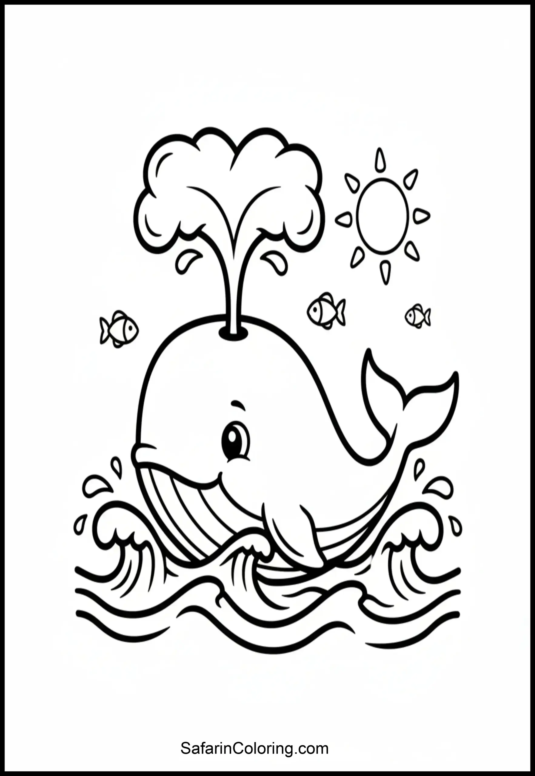 Adorable Whale Ocean Scaled