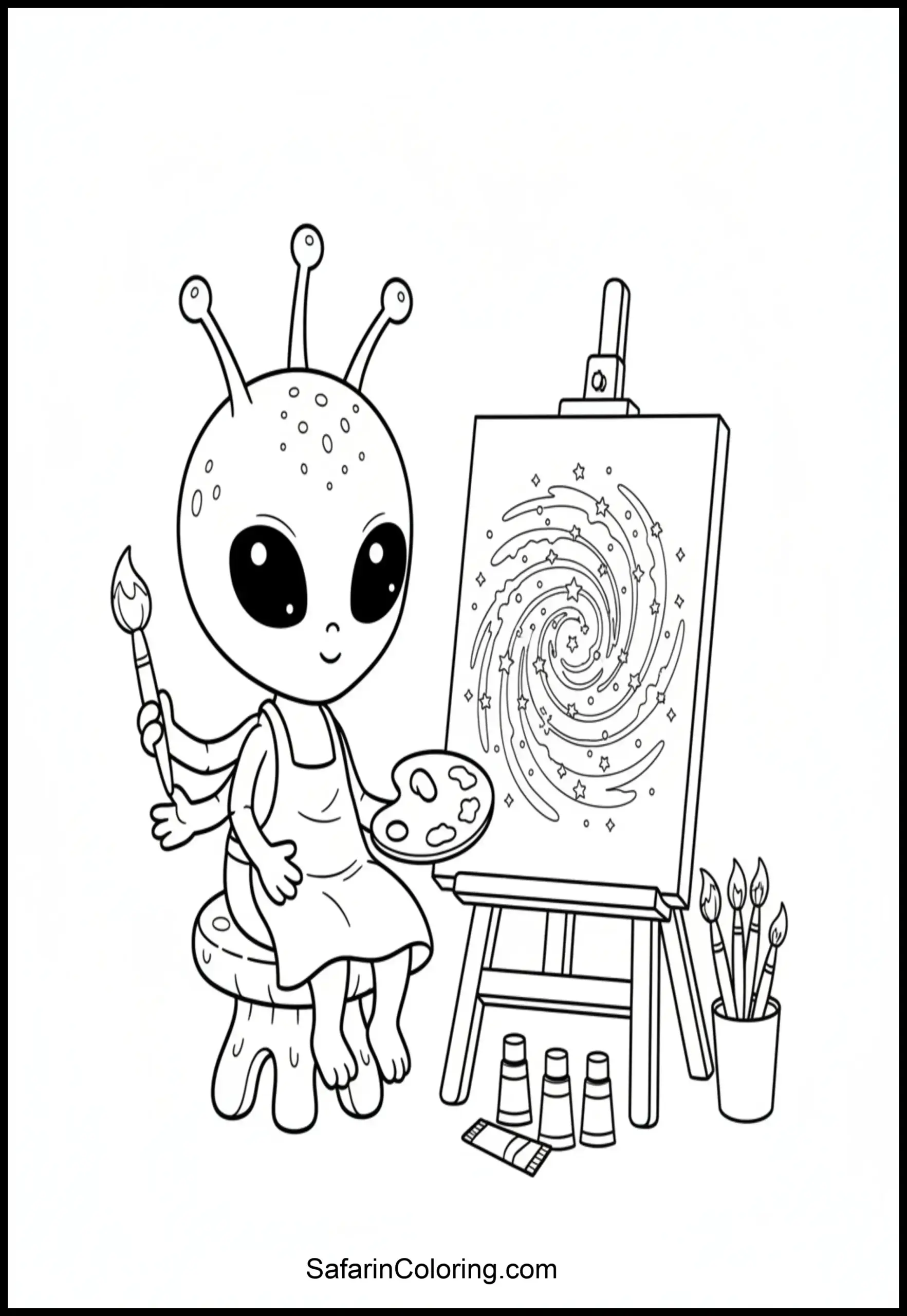 Alien Artist Painting Scaled