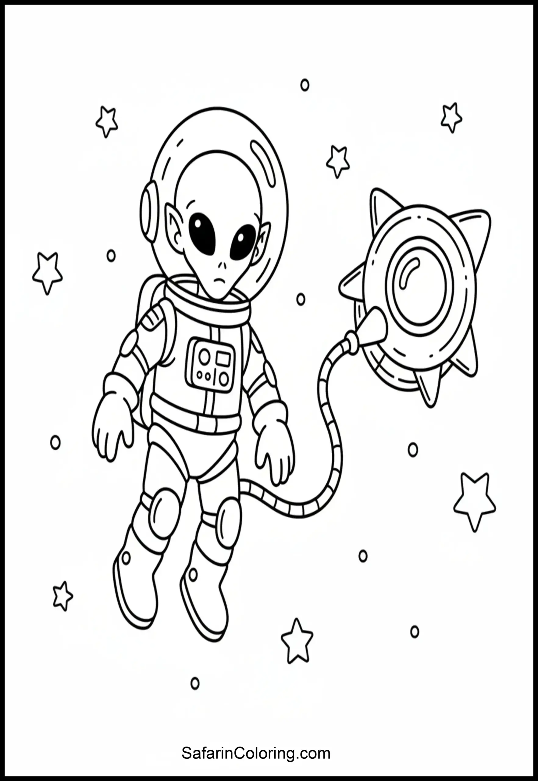 Alien Astronaut Spacewalk Scaled