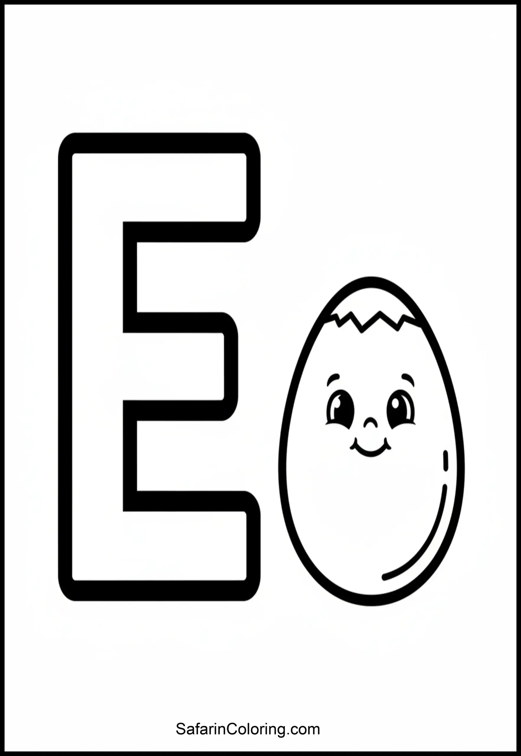 Alphabet E Egg Scaled