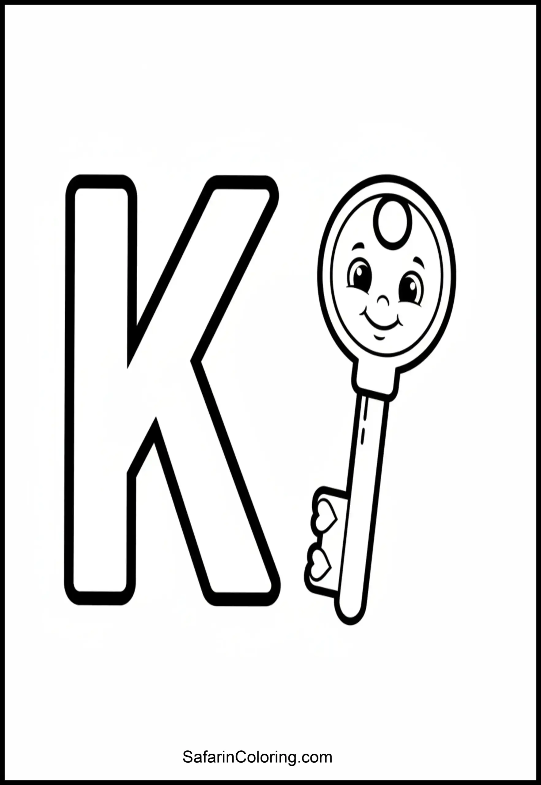 Alphabet K Key Scaled