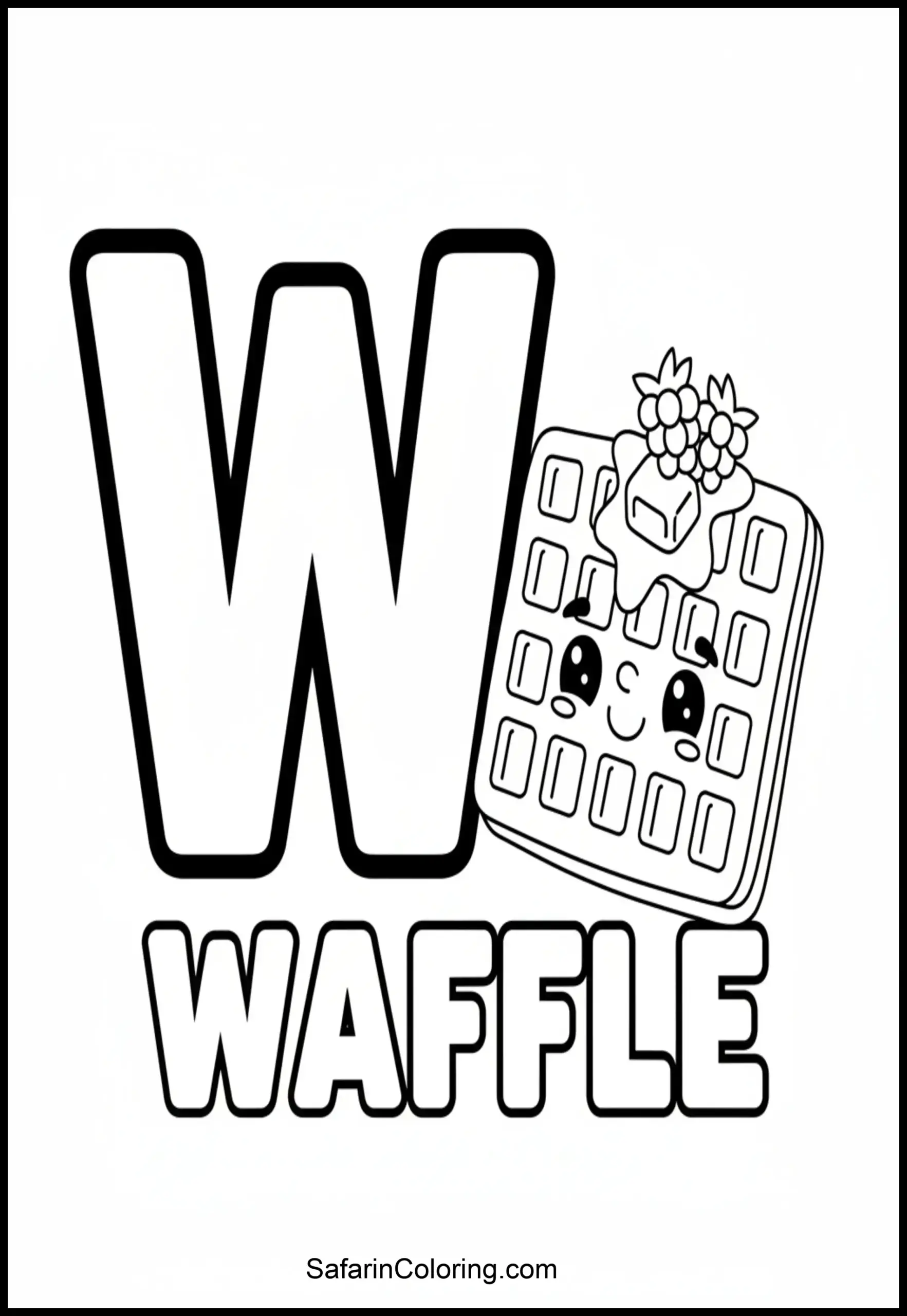 Alphabet W Waffle Scaled