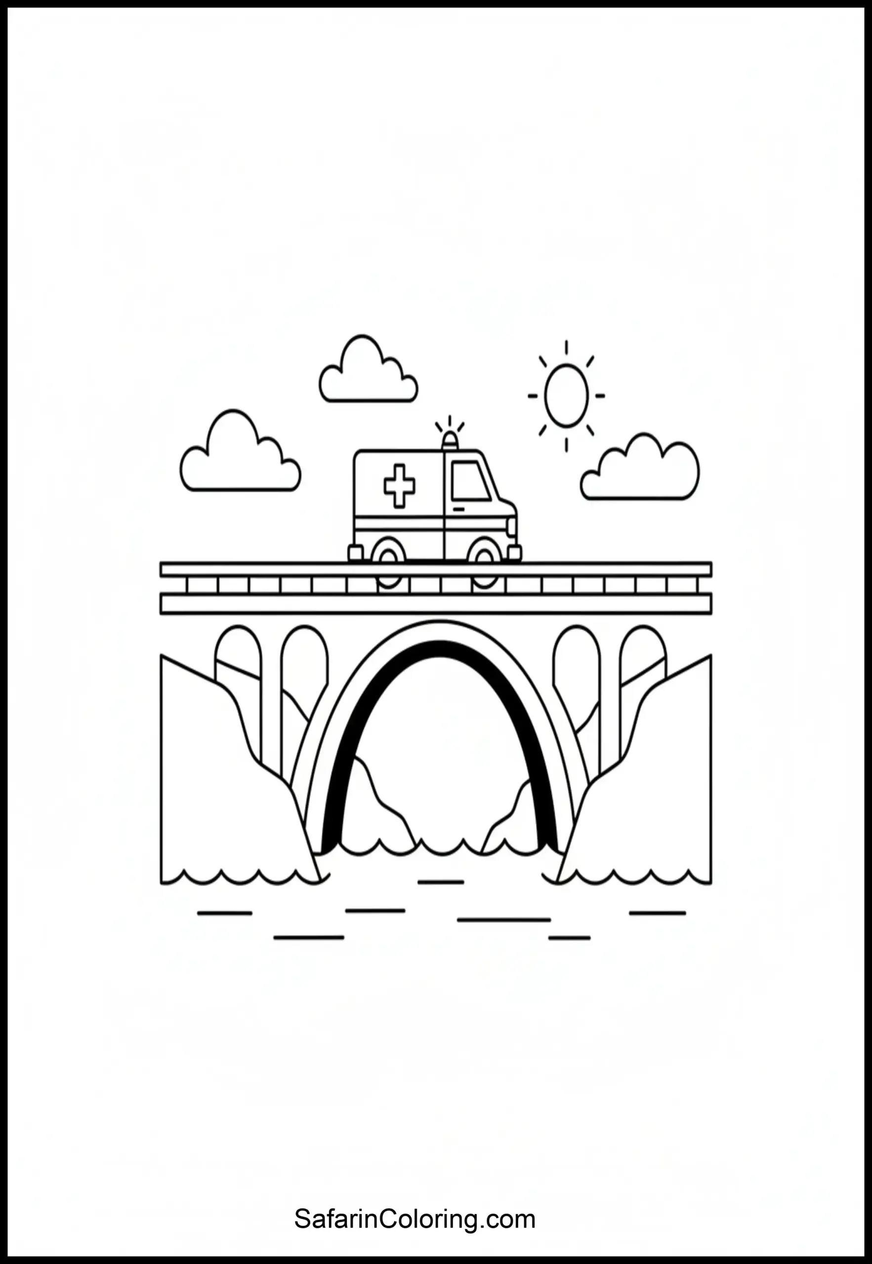 Ambulance Crossing Bridge Scaled