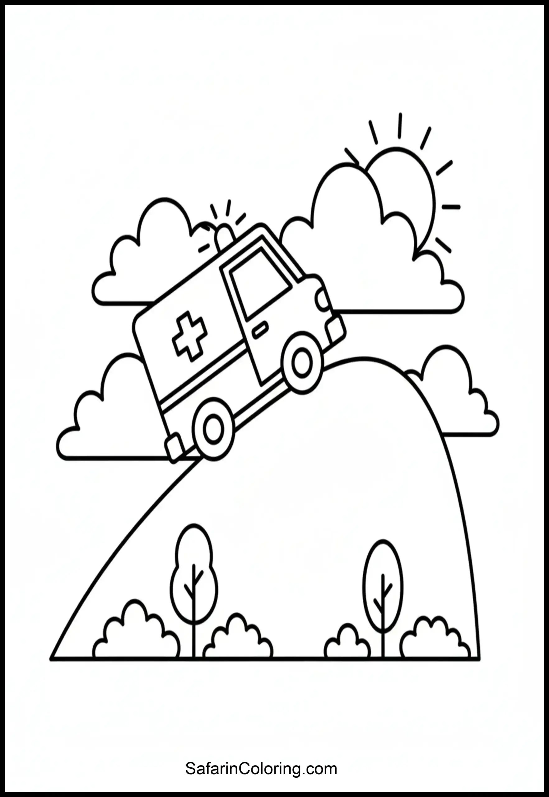 Ambulance Driving Up Hill Scaled