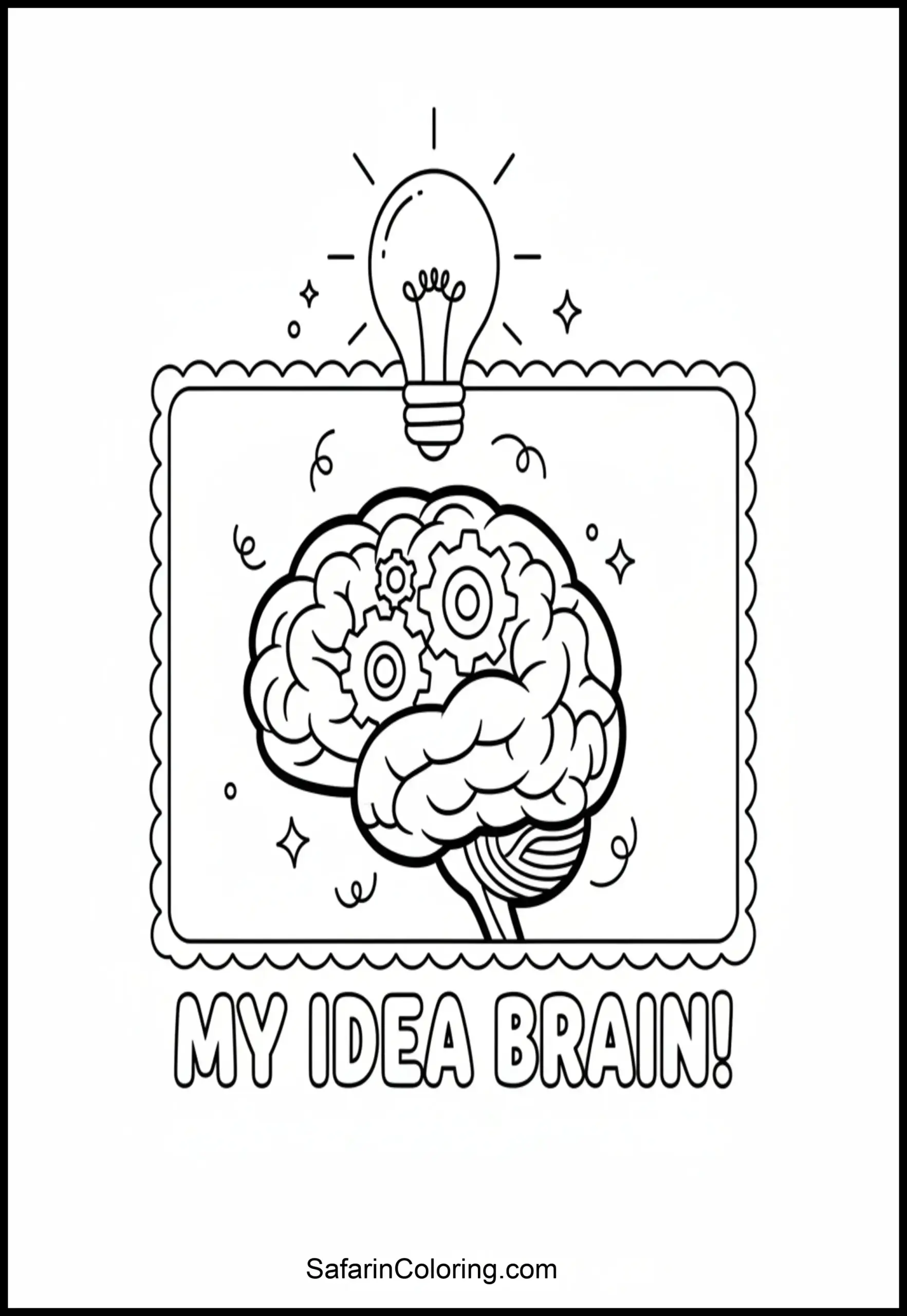 Anatomy Coloring Pages Brain Gears Scaled