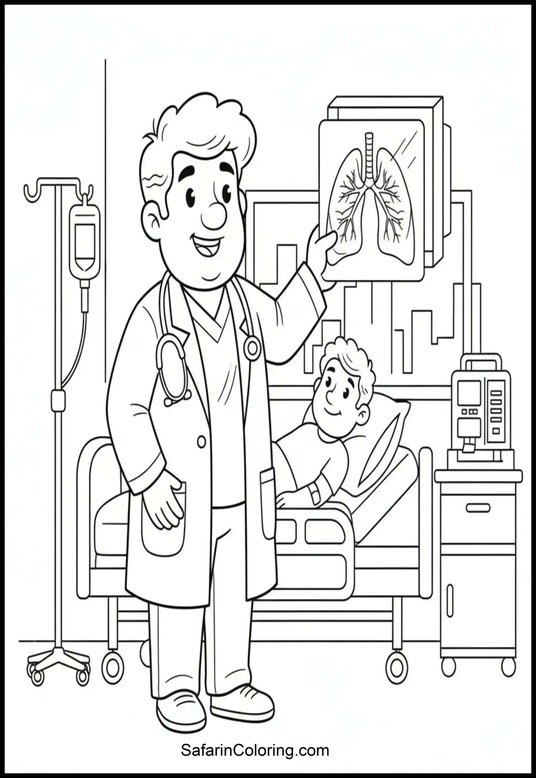 Anatomy Coloring Pages Doctor Xray Scaled