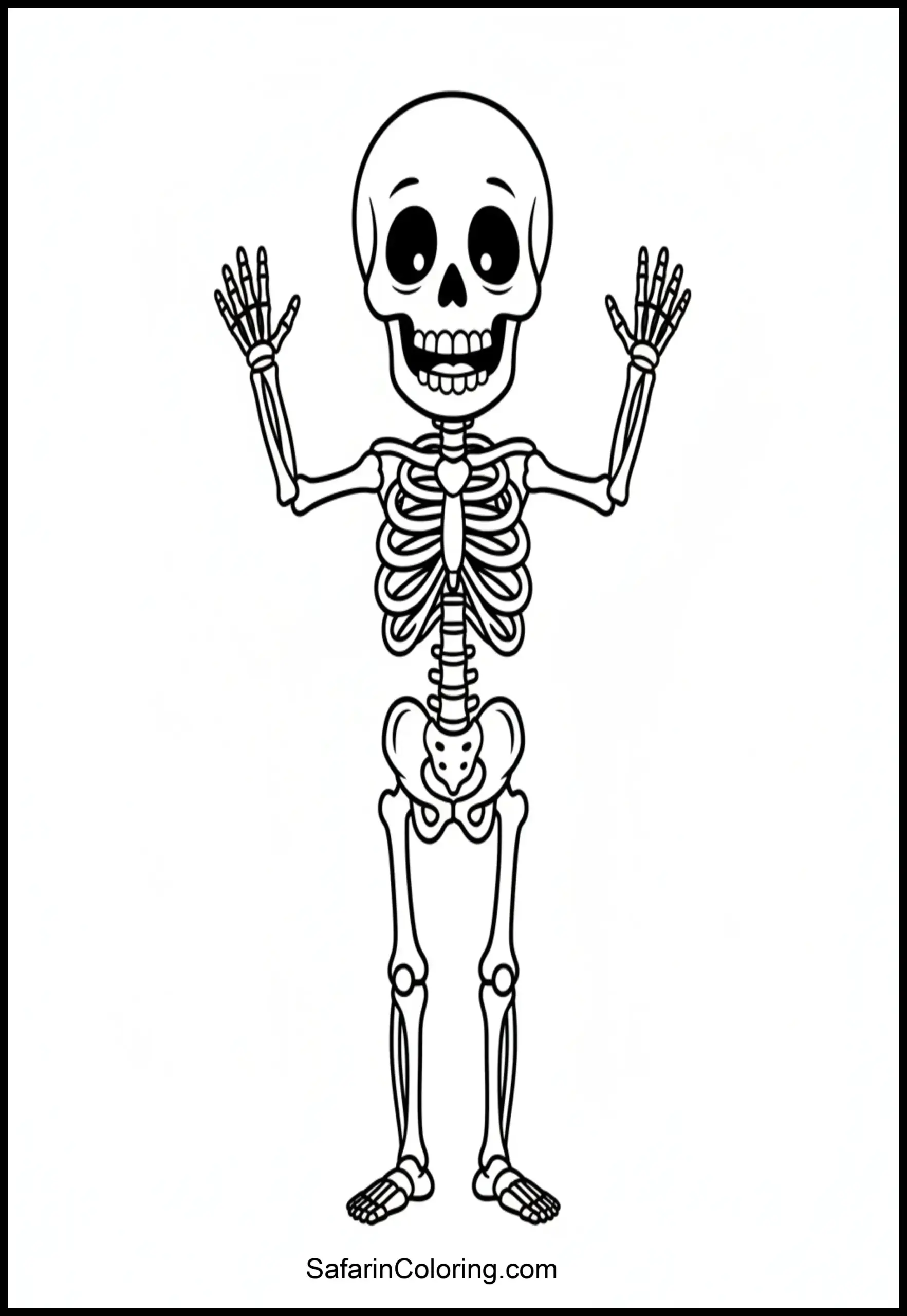 Anatomy Coloring Pages Full Skeleton Scaled