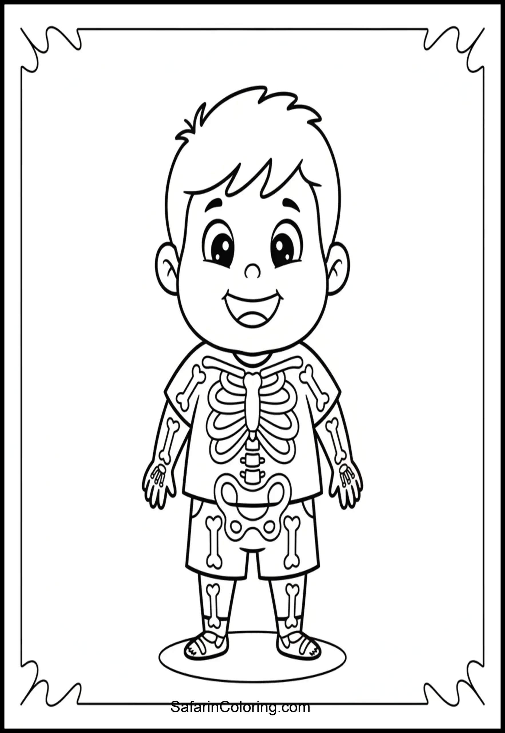 Anatomy Coloring Pages Kid Skeleton Overlay Scaled