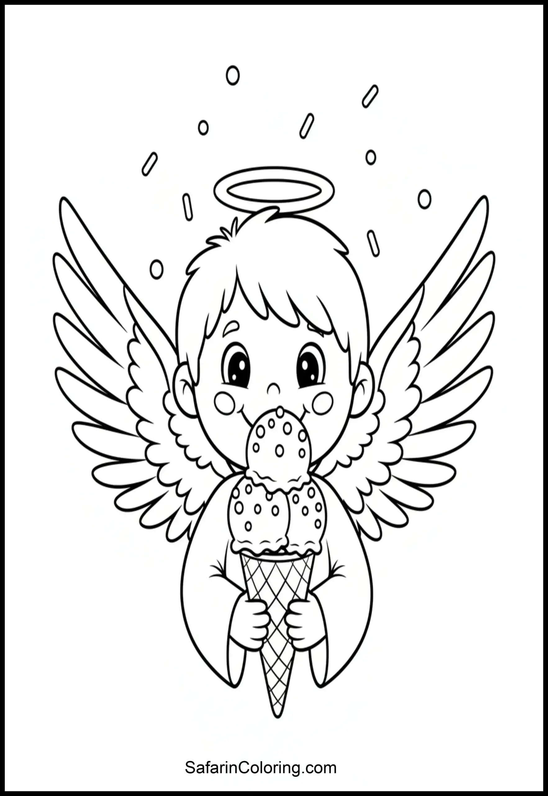 Angel Eating Ice Cream Scaled