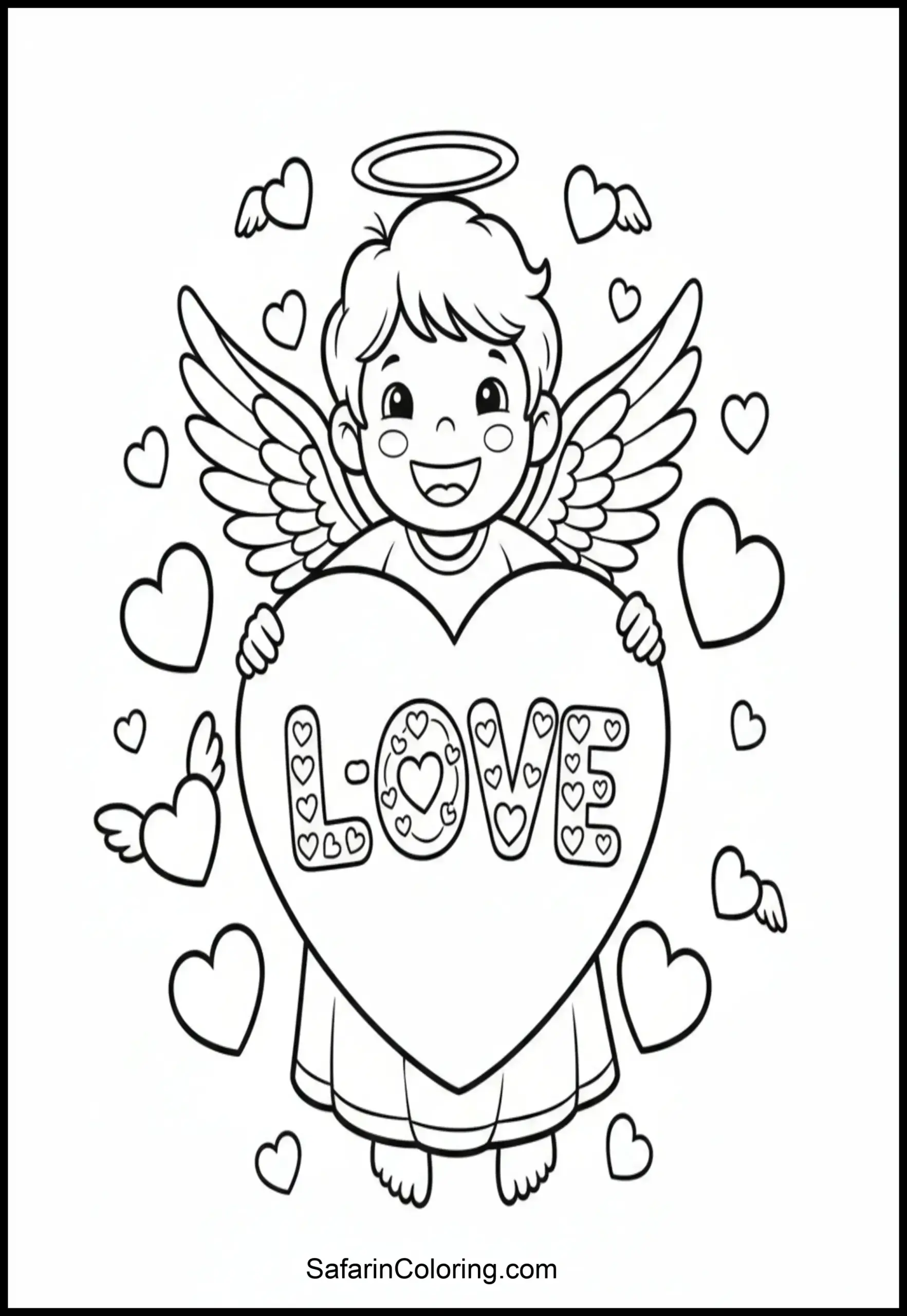 Angel Holding Love Sign Scaled