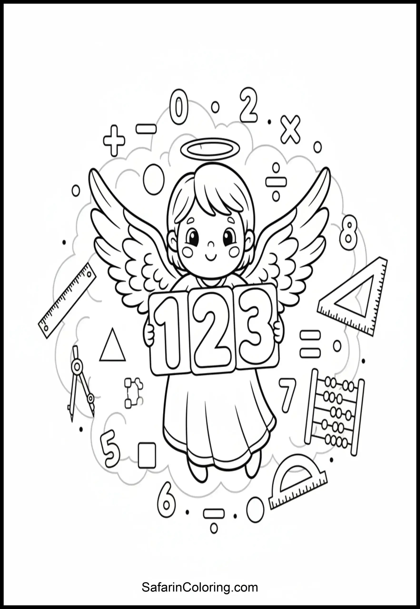 Angel Holding Numbers Scaled