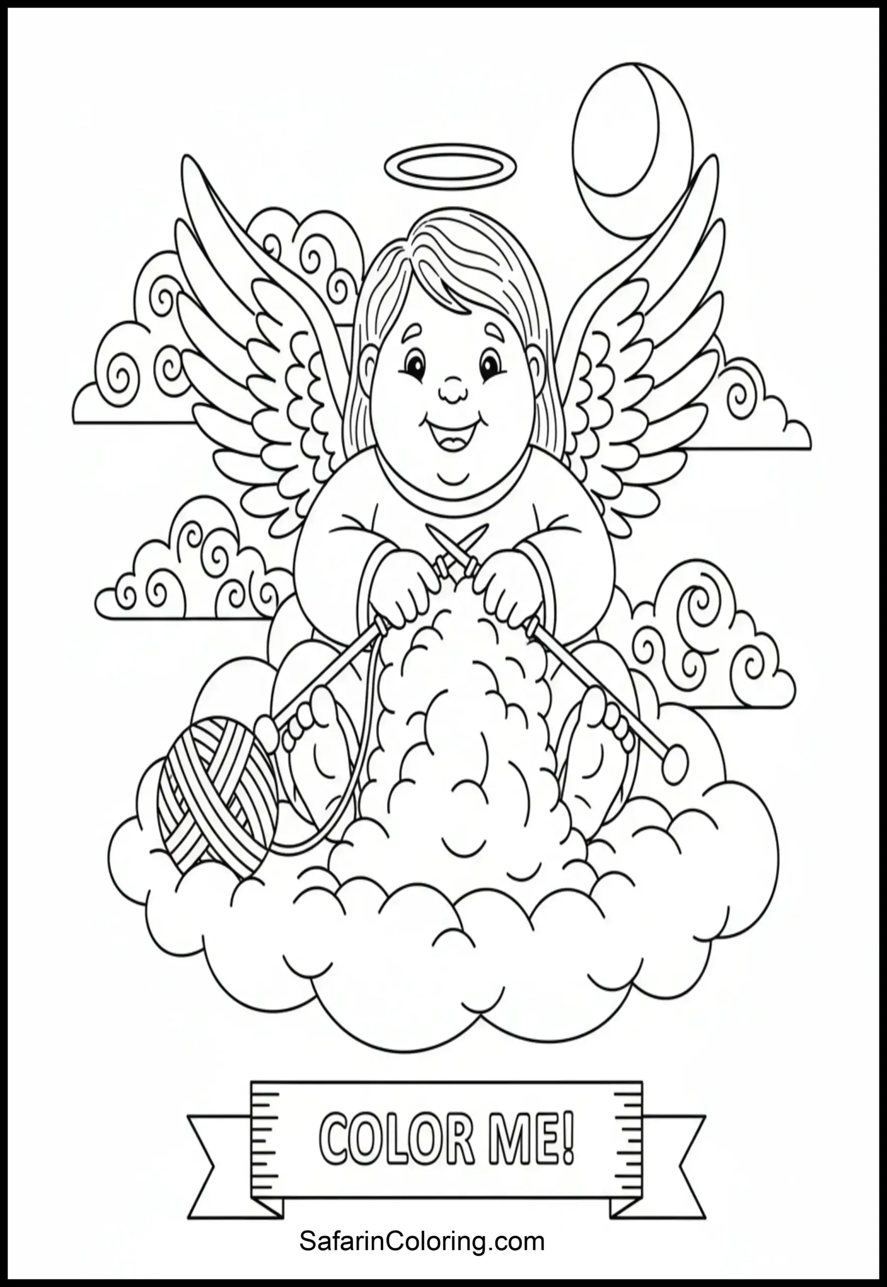 Angel Knitting Clouds Scaled
