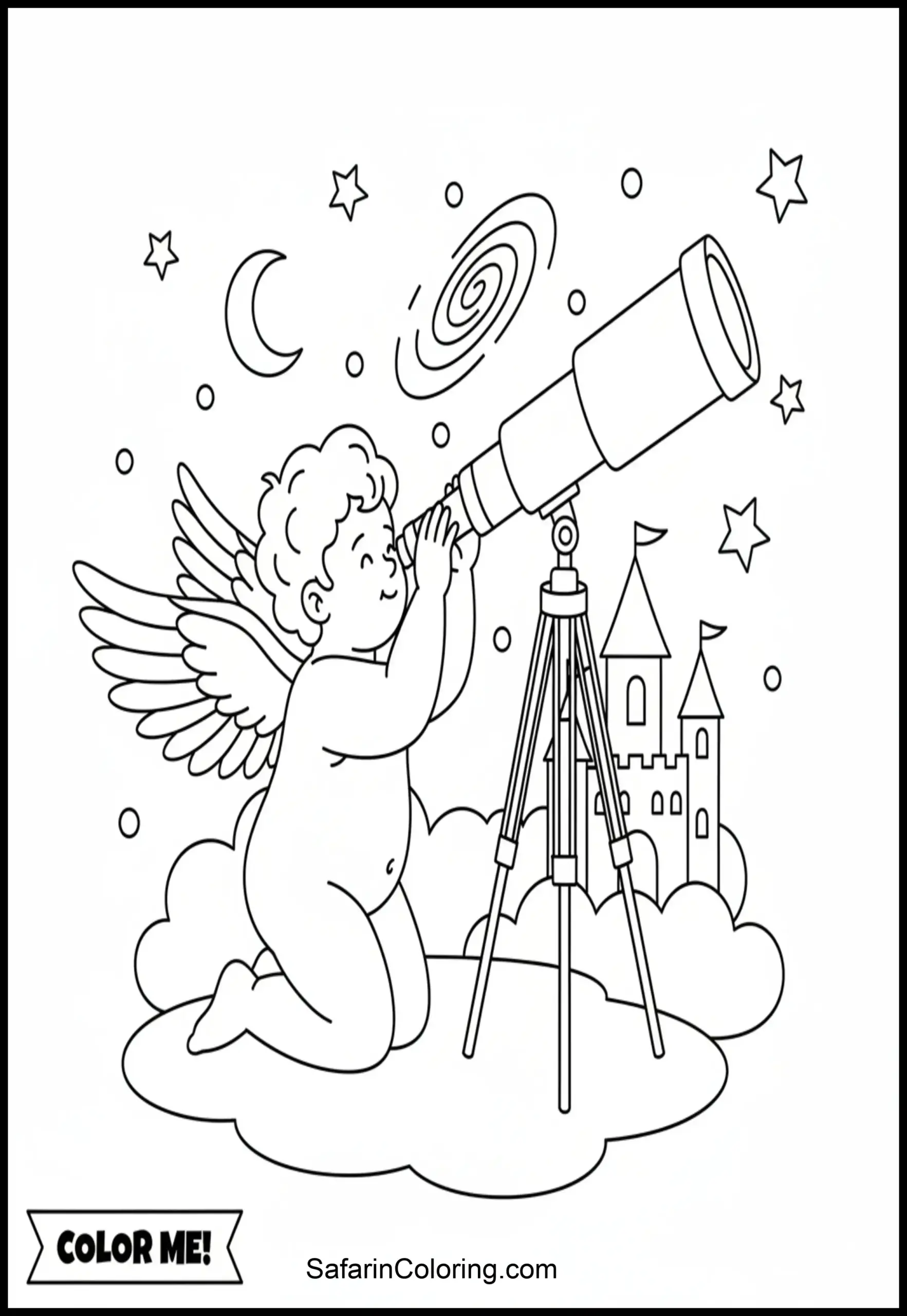 Angel Looking Telescope Scaled