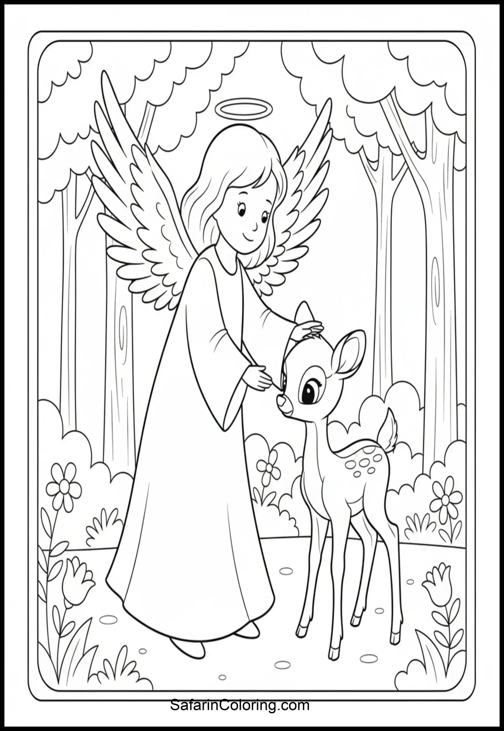 Angel Petting Deer Scaled