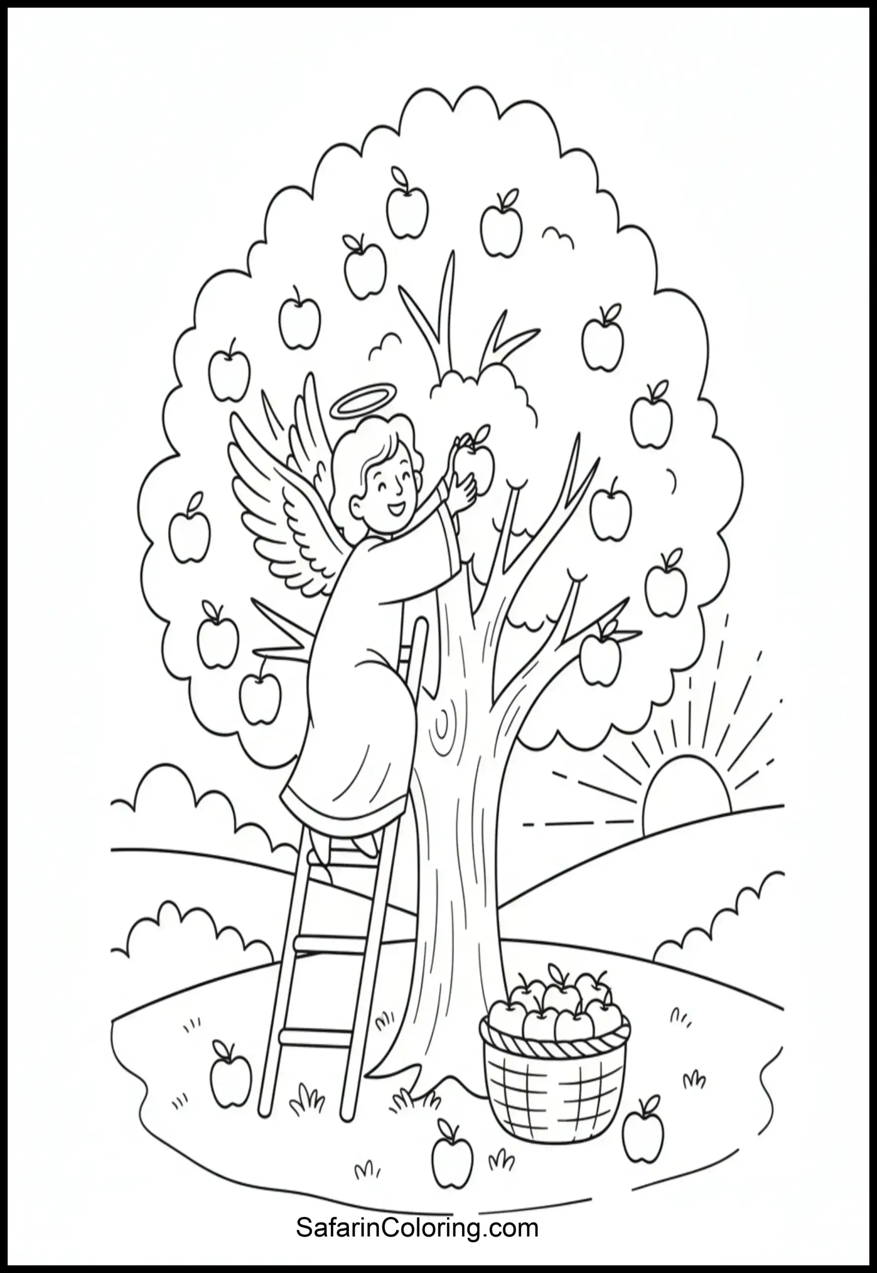 Angel Picking Apples Scaled