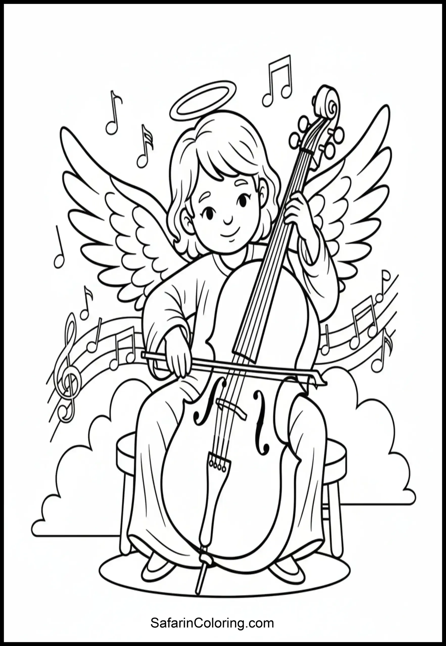 Angel Playing Cello Scaled