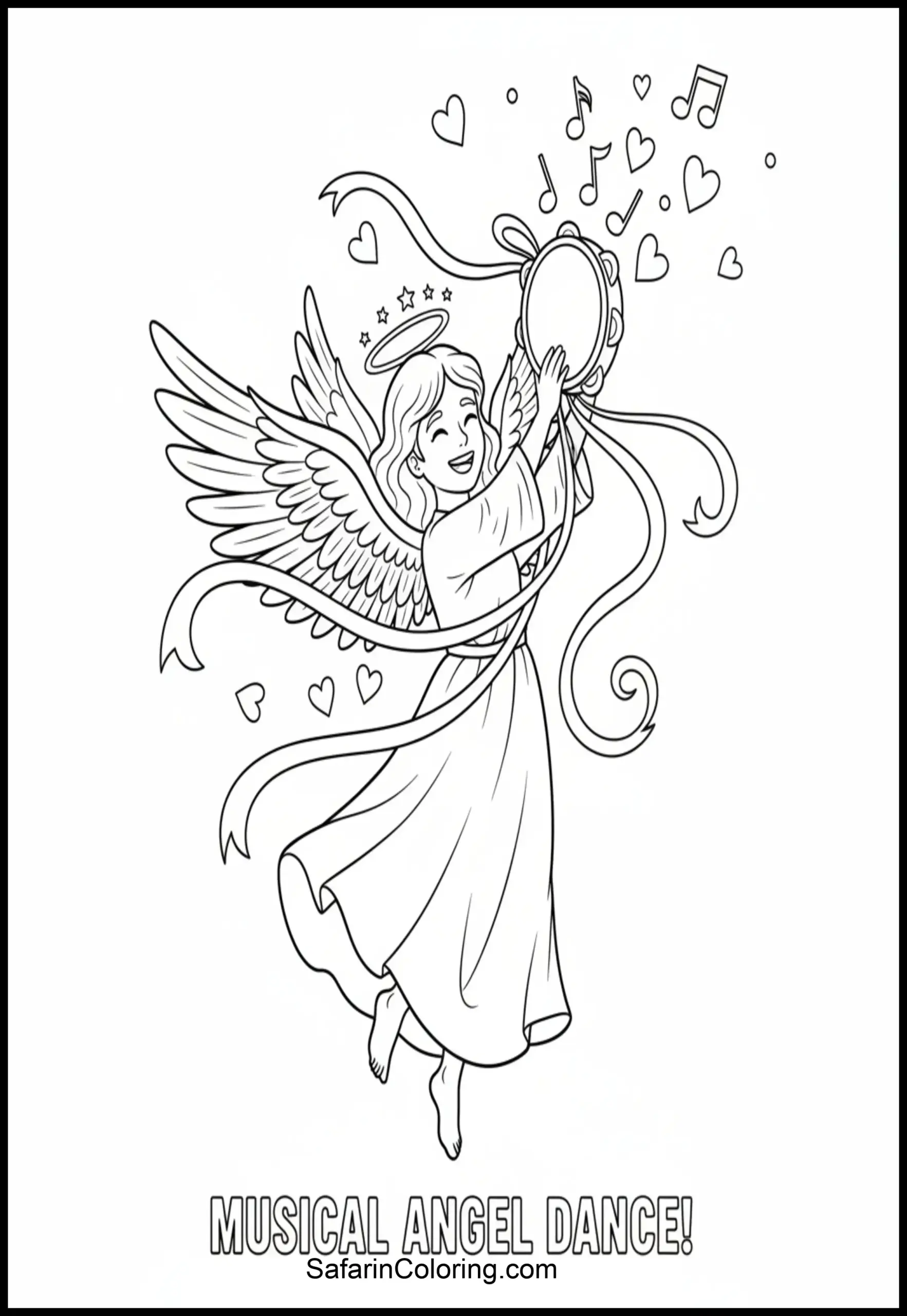 Angel Playing Tambourine Scaled
