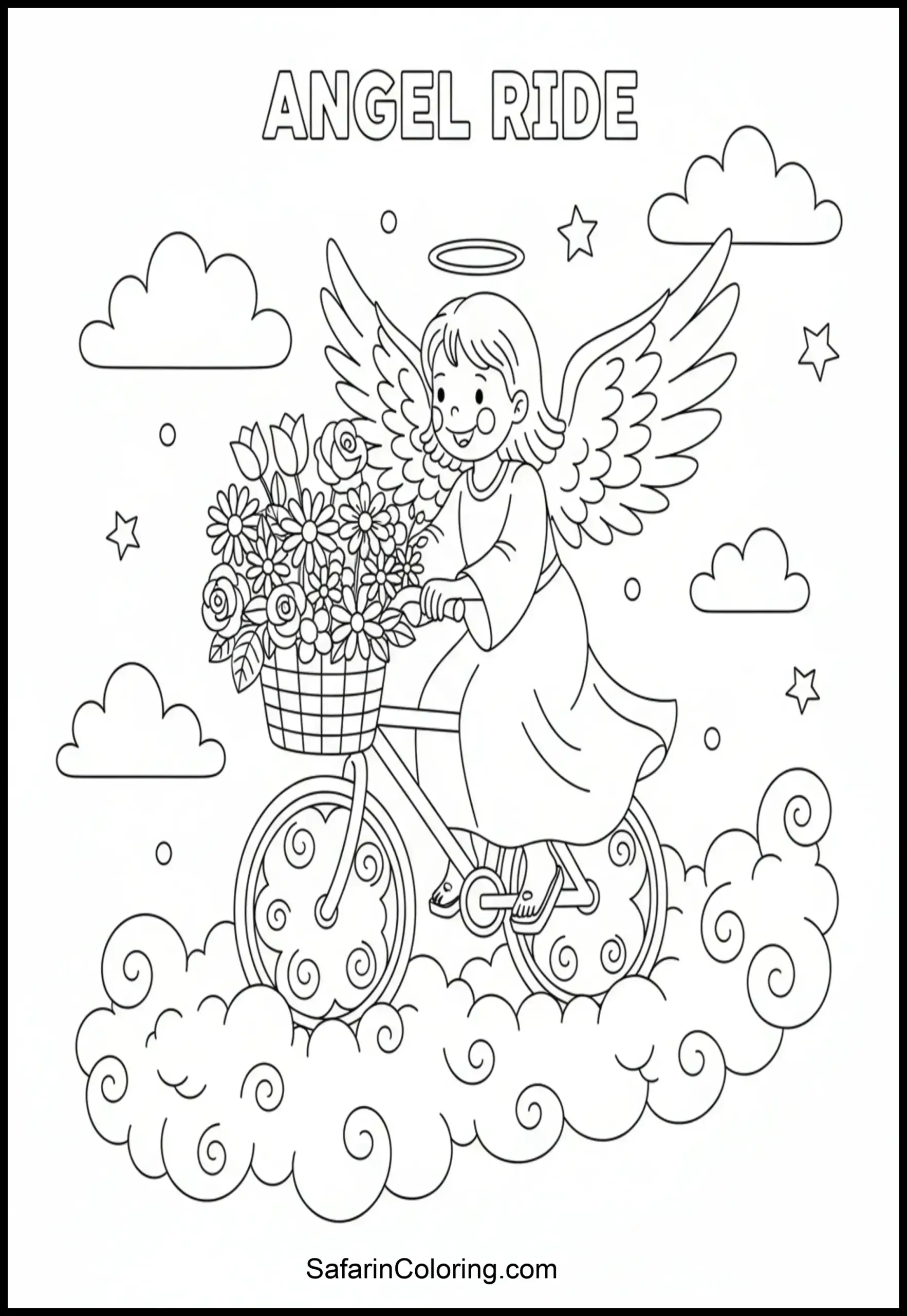 Angel Riding Bicycle Scaled