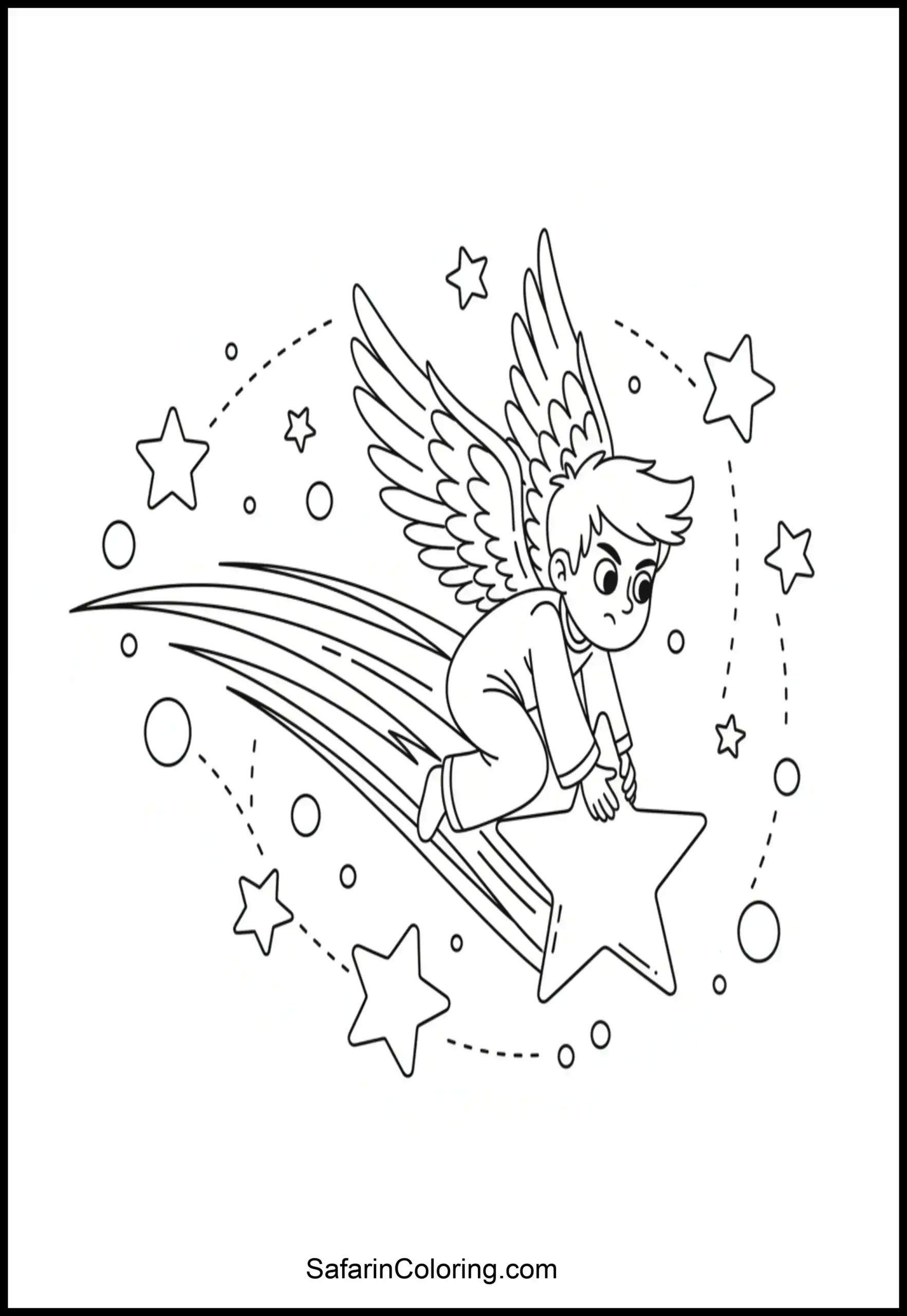 Angel Riding Shooting Star Scaled