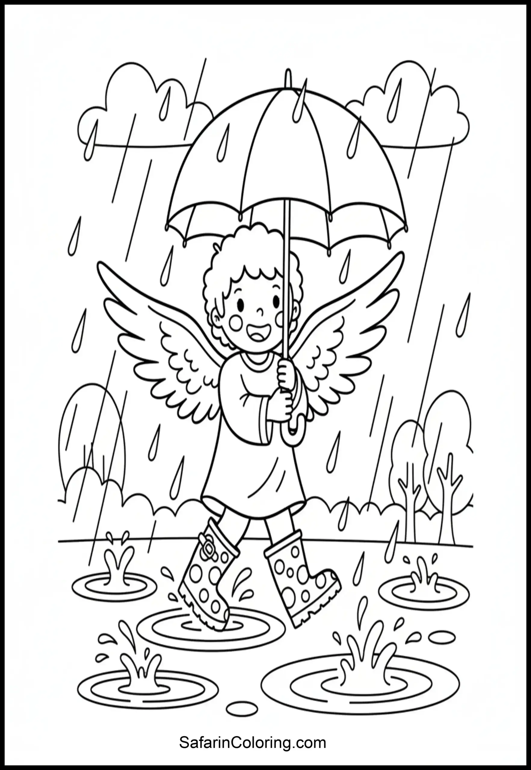 Angel Umbrella Rain Scaled