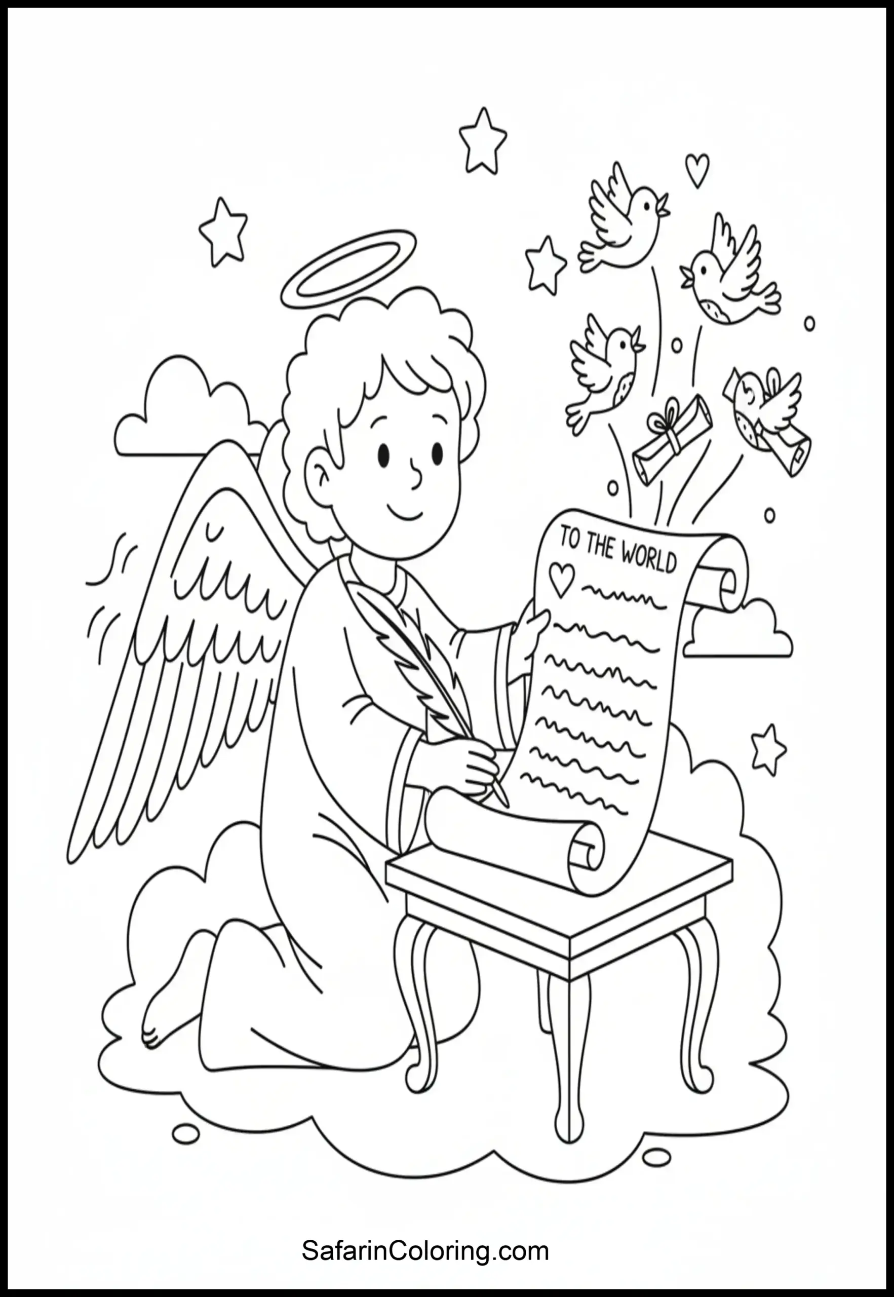 Angel Writing Letter Scaled